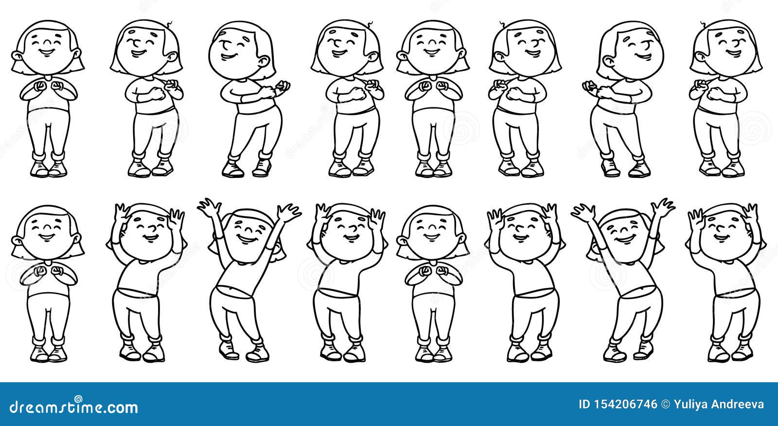 Collection of Dancing Teenager Icons. Animation Sprite Set Frame Loop. Dance.  Music. Flat Cartoon Style. Simple Design Stock Illustration - Illustration  of characters, drawing: 154206746