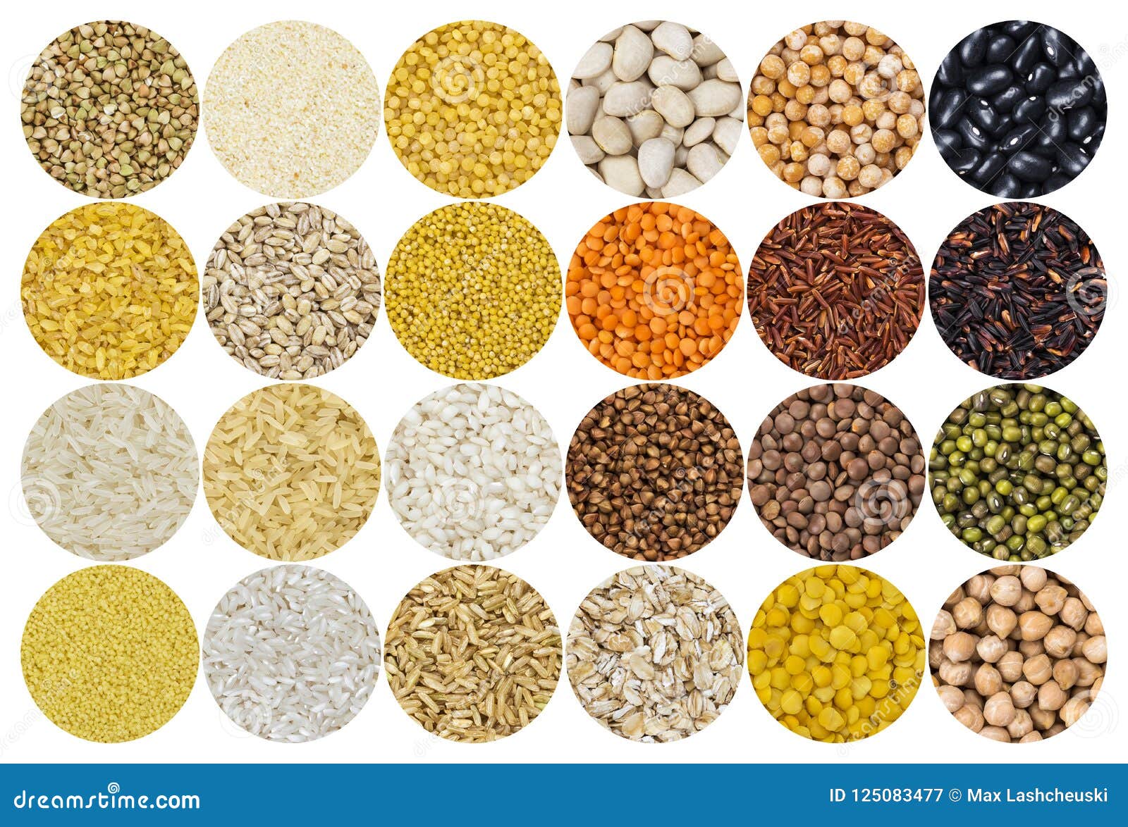 Collection De Différentes Céréales, De Grains, De Riz Et De Milieux De Haricots Image stock - Image du milieux, haricots: 125083477