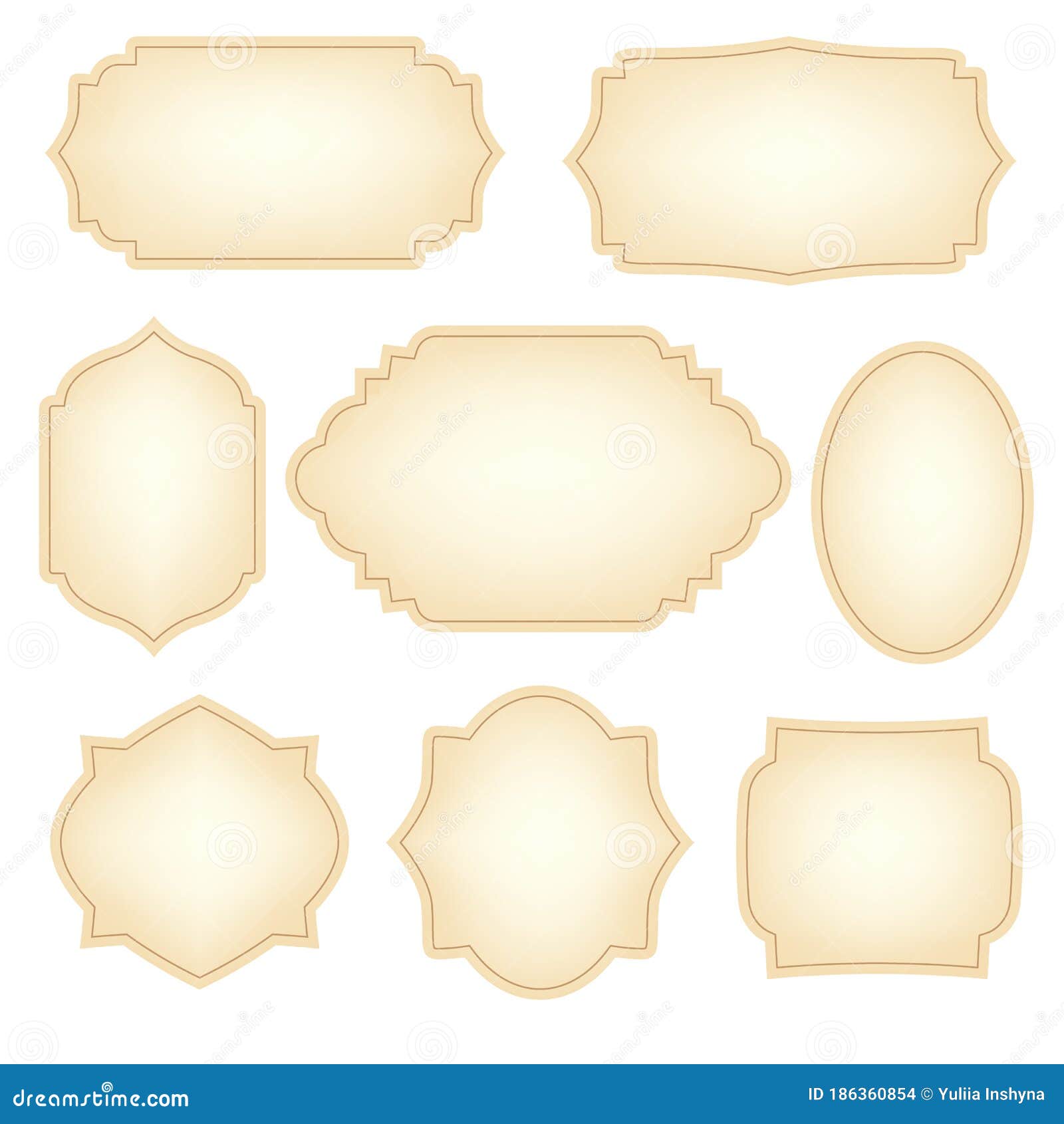 Conception Du Cadre Ensemble D'étiquettes D'étiquettes