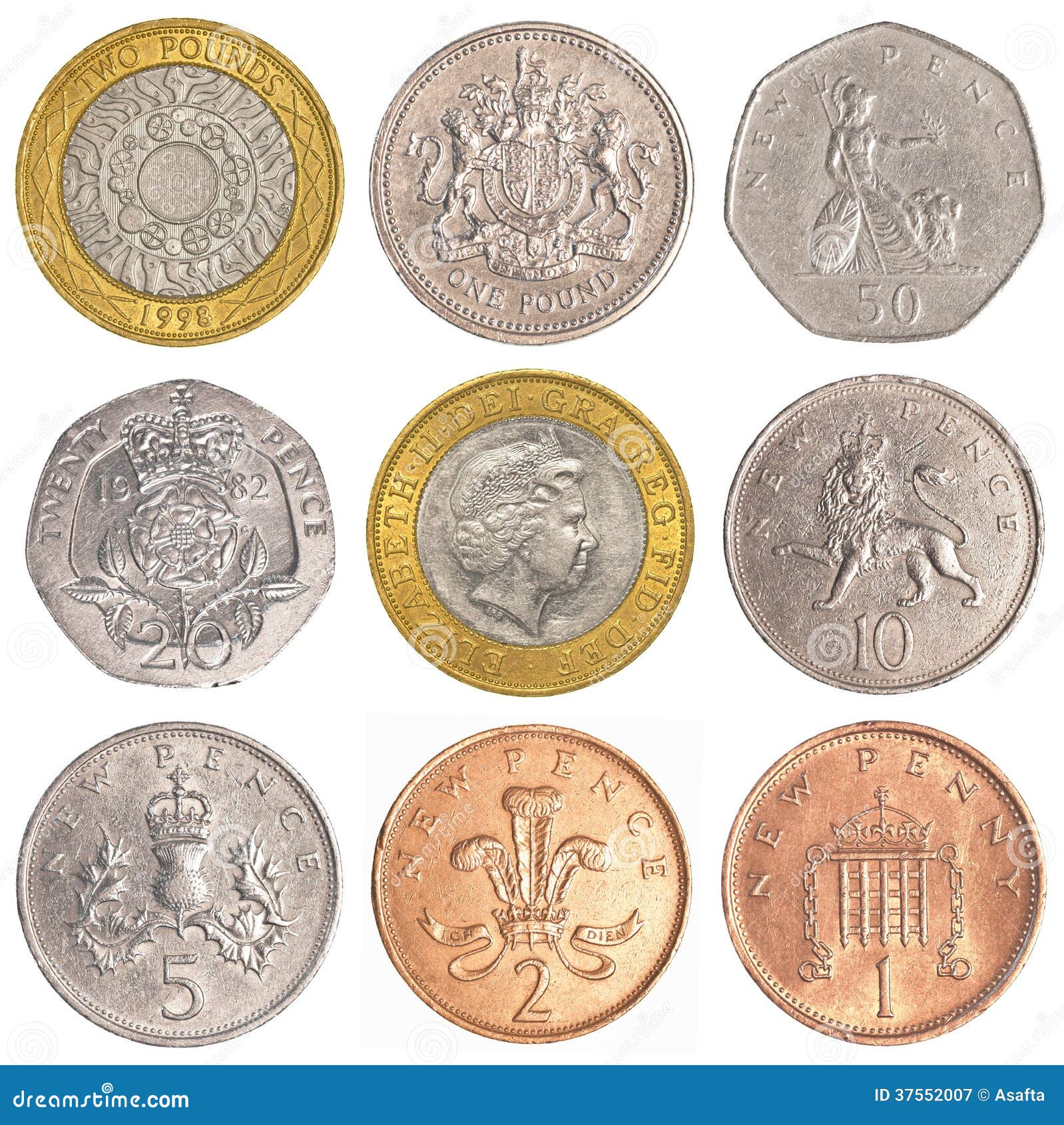 Collection De Pièces De Monnaie De Circulation De L'Angleterre Photographie  éditorial - Image du objet, britannique: 37552007