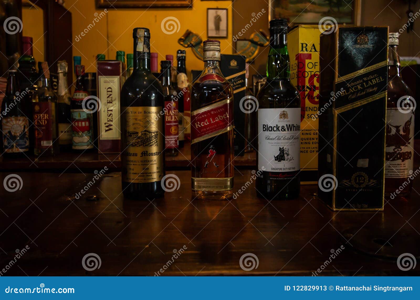 Collection Different Alcohol Brandy . Editorial Stock Photo Image of
