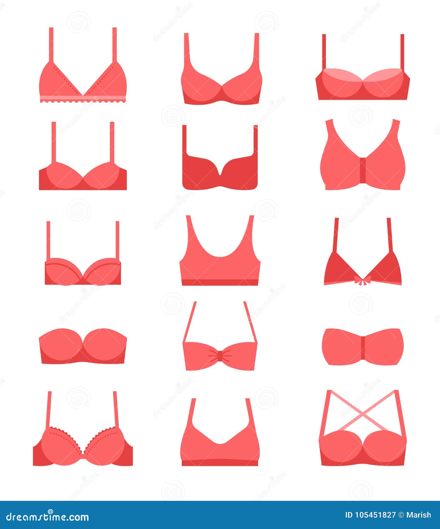 Icon Types Bra Kinds Bras Stock Vector (Royalty Free) 465885386