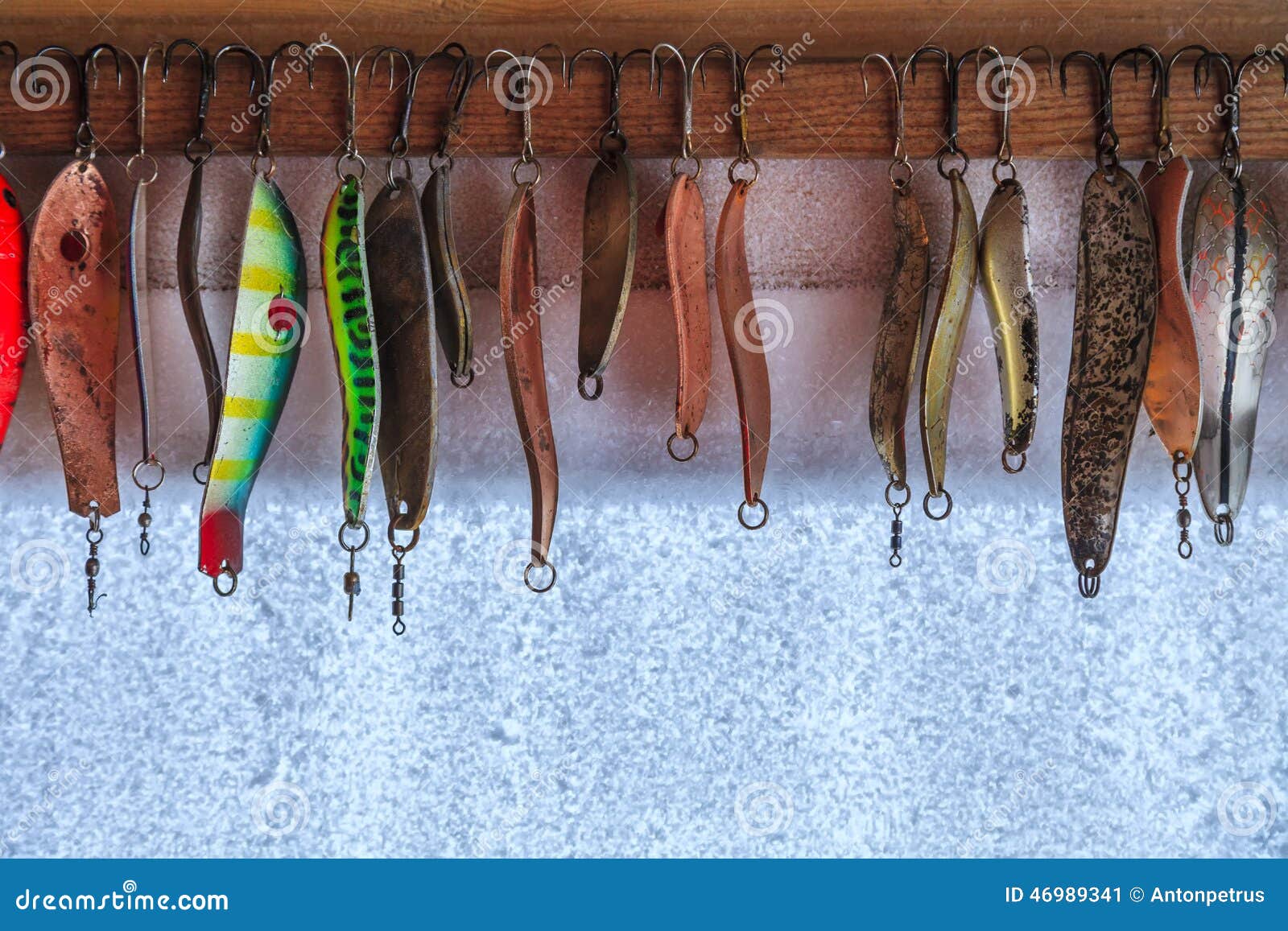 Collection of Fishing Hooks Stock Image Image of crank, casting 46989341