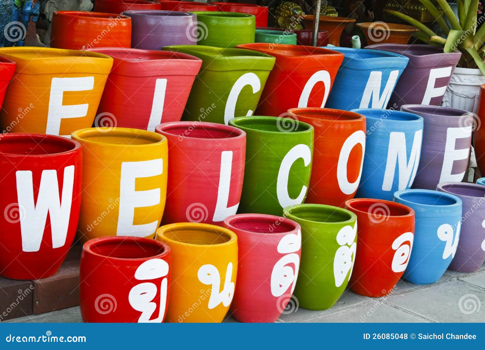 Collection of flowerpots stock photo. Image of flower 26085048