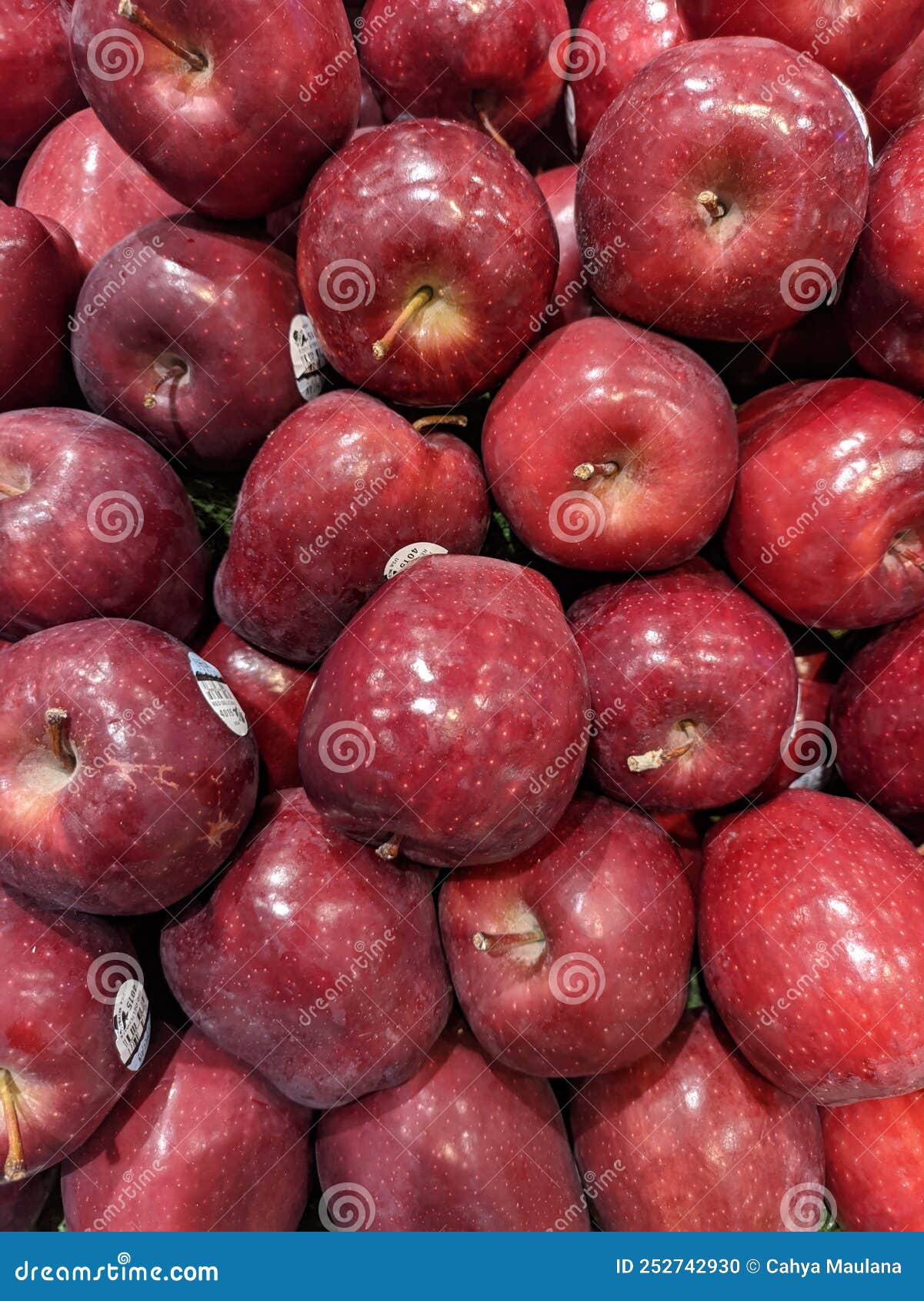 Collection of Fresh Red Apple in the Market Stock Photo Image of