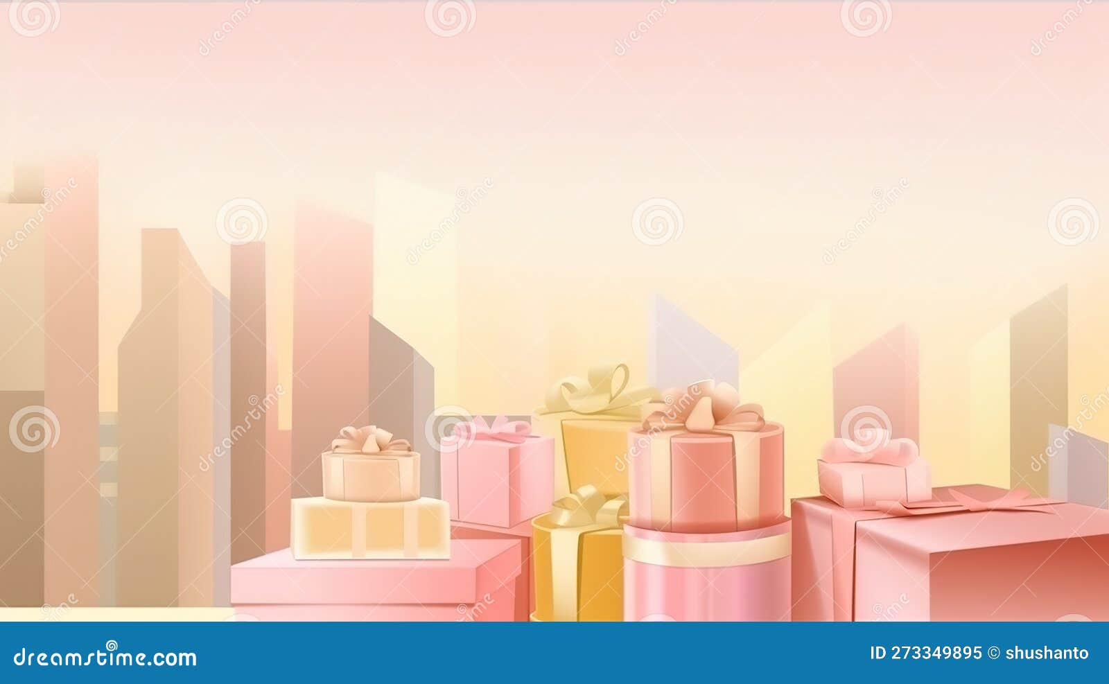 Collection of Gift Box Background Wallpaper Stock Illustration