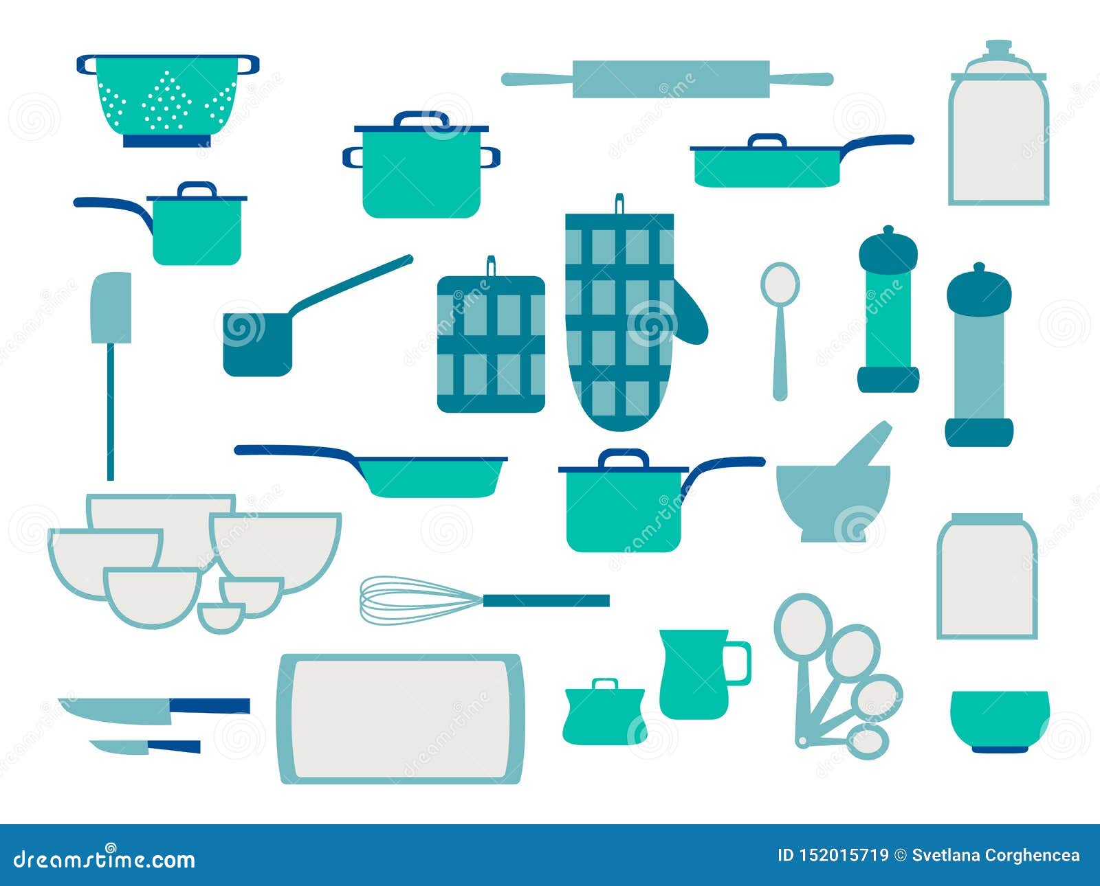 Collection of Glassware Kitchenware and Cookware Set of Kitchen