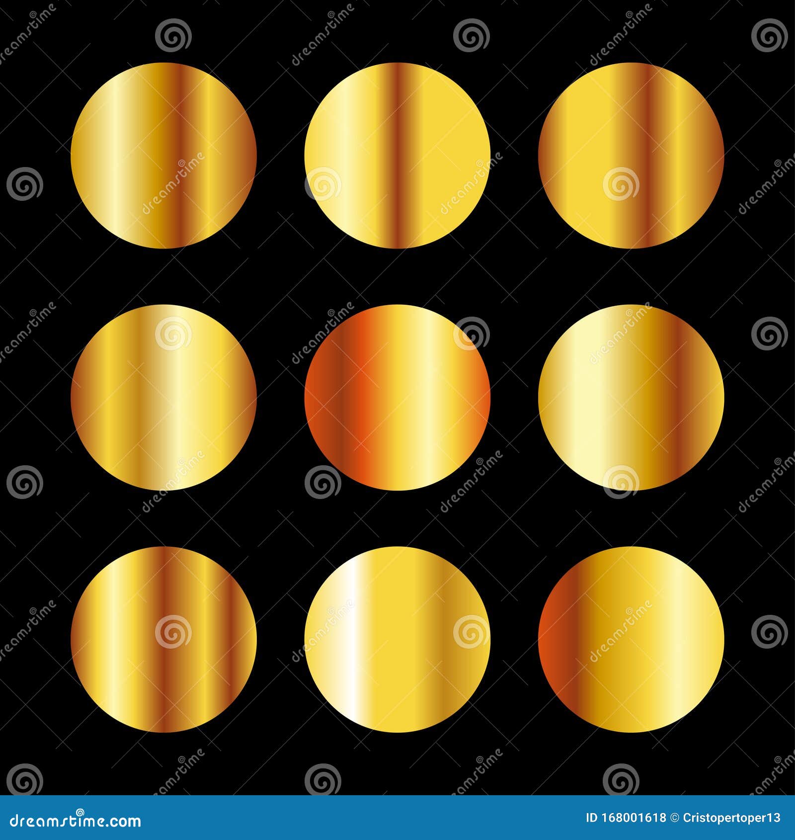Metallic Gold Color Palette