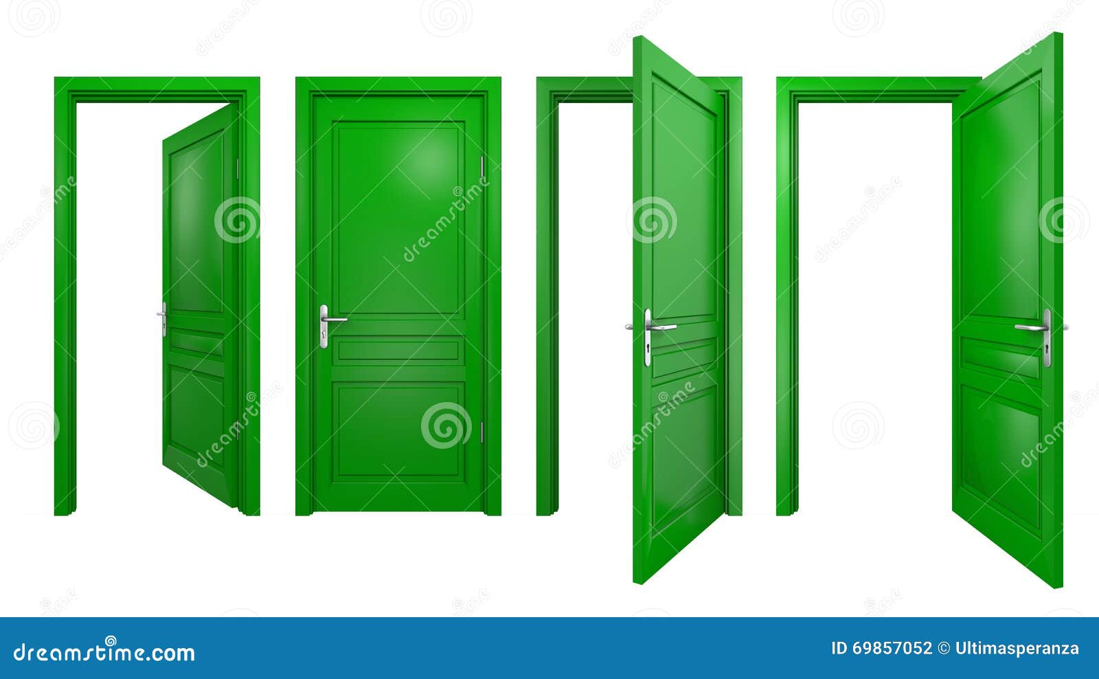 Collection of green doors stock illustration. Illustration of exterior 69857052
