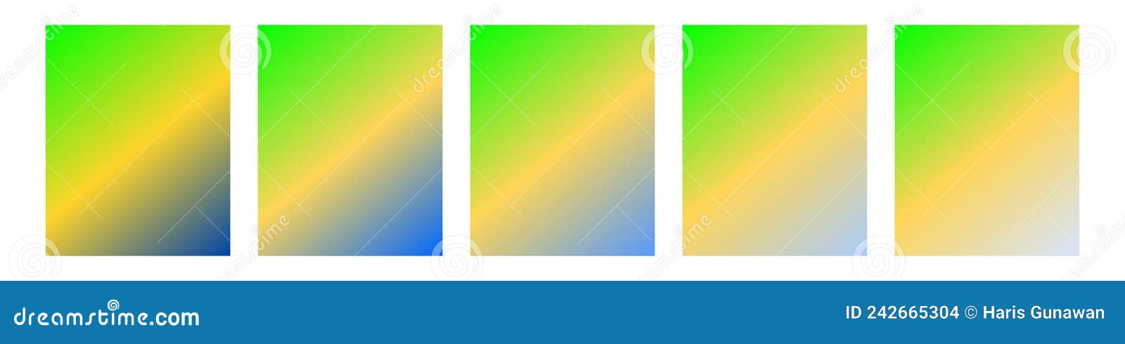 Collection of Green, Gold and Blue Gradient Backgrounds Stock Vector ...