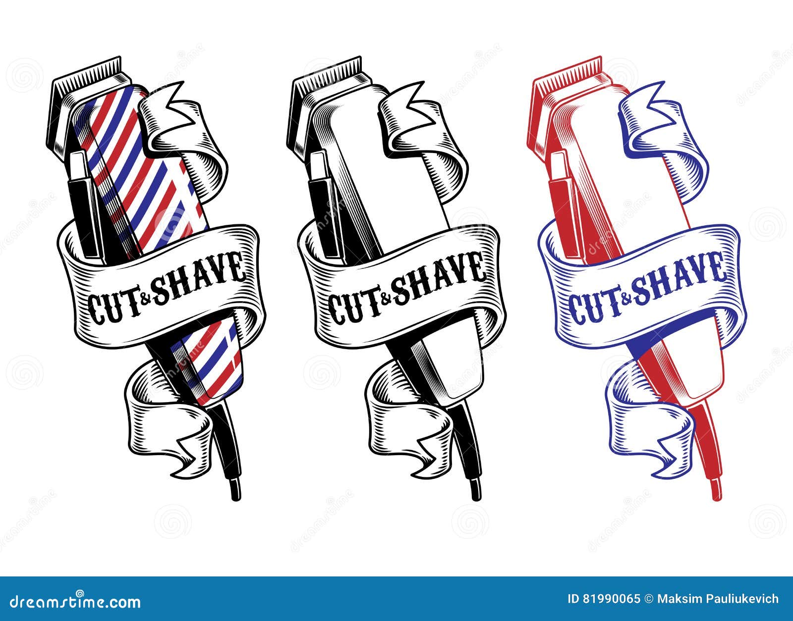 Collection Hair Clippers Isolated on White Stock Vector - Illustration of  blades, logo: 81990065, image size:1600x1254