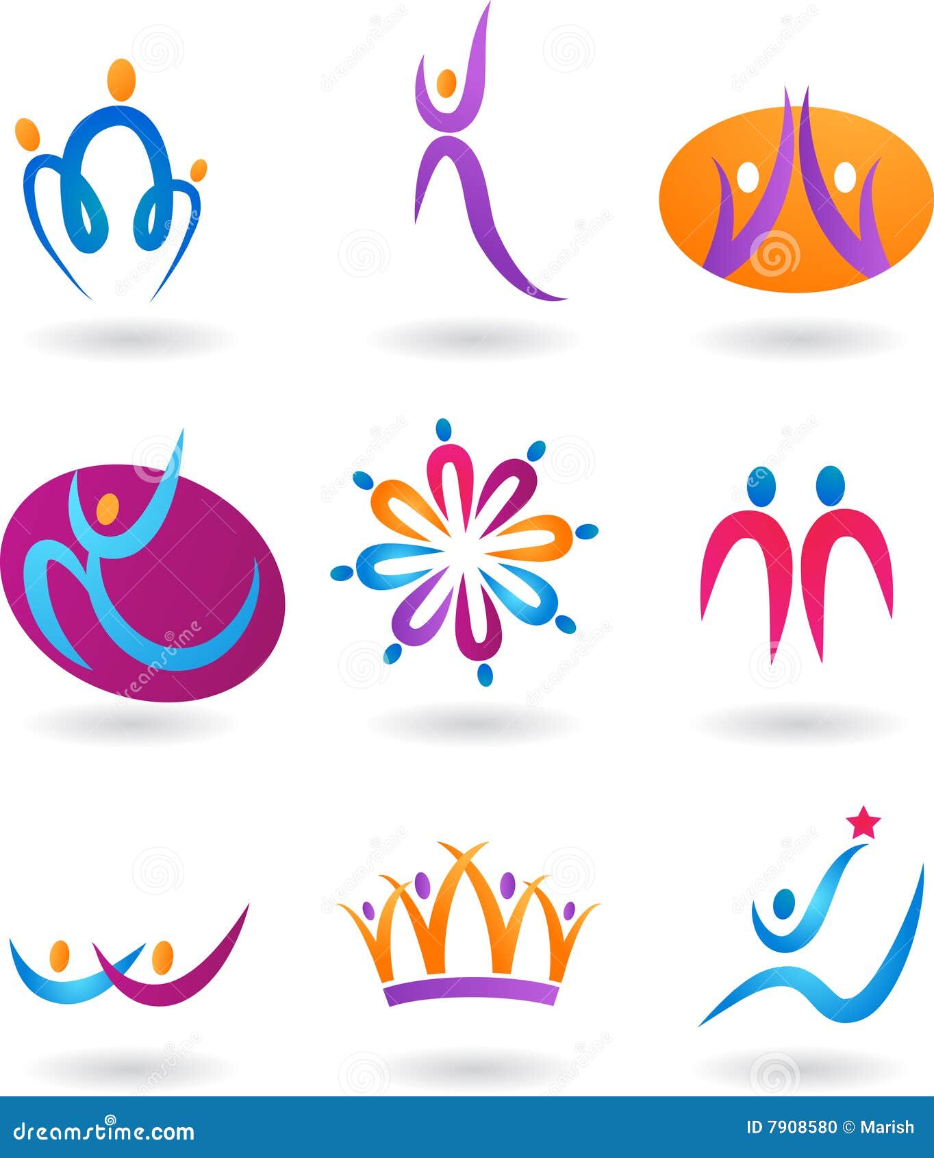 collection of human logos