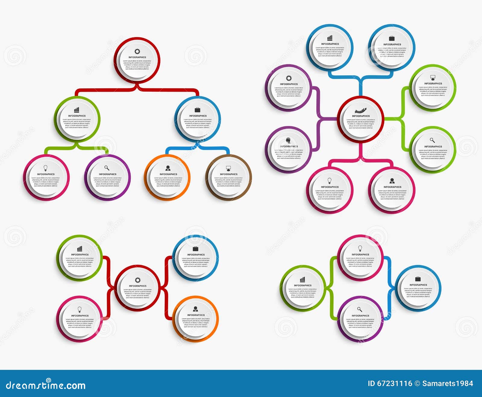 Organization Chart Template Vector