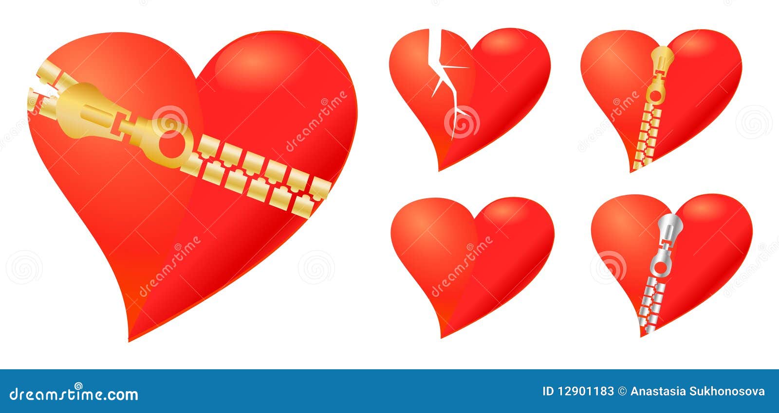 Collection of Loving Hearts Stock Vector Illustration of bright