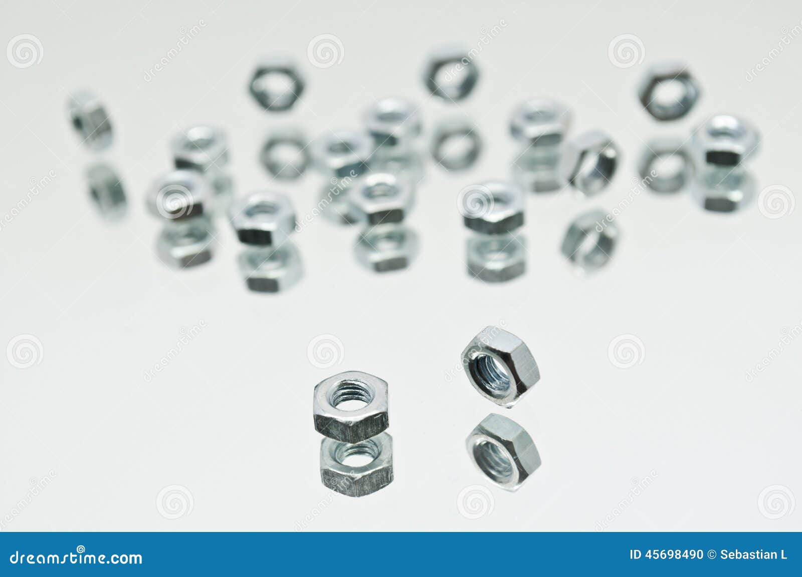A Collection of Lying Iron Nuts Stock Photo Image of single, shop
