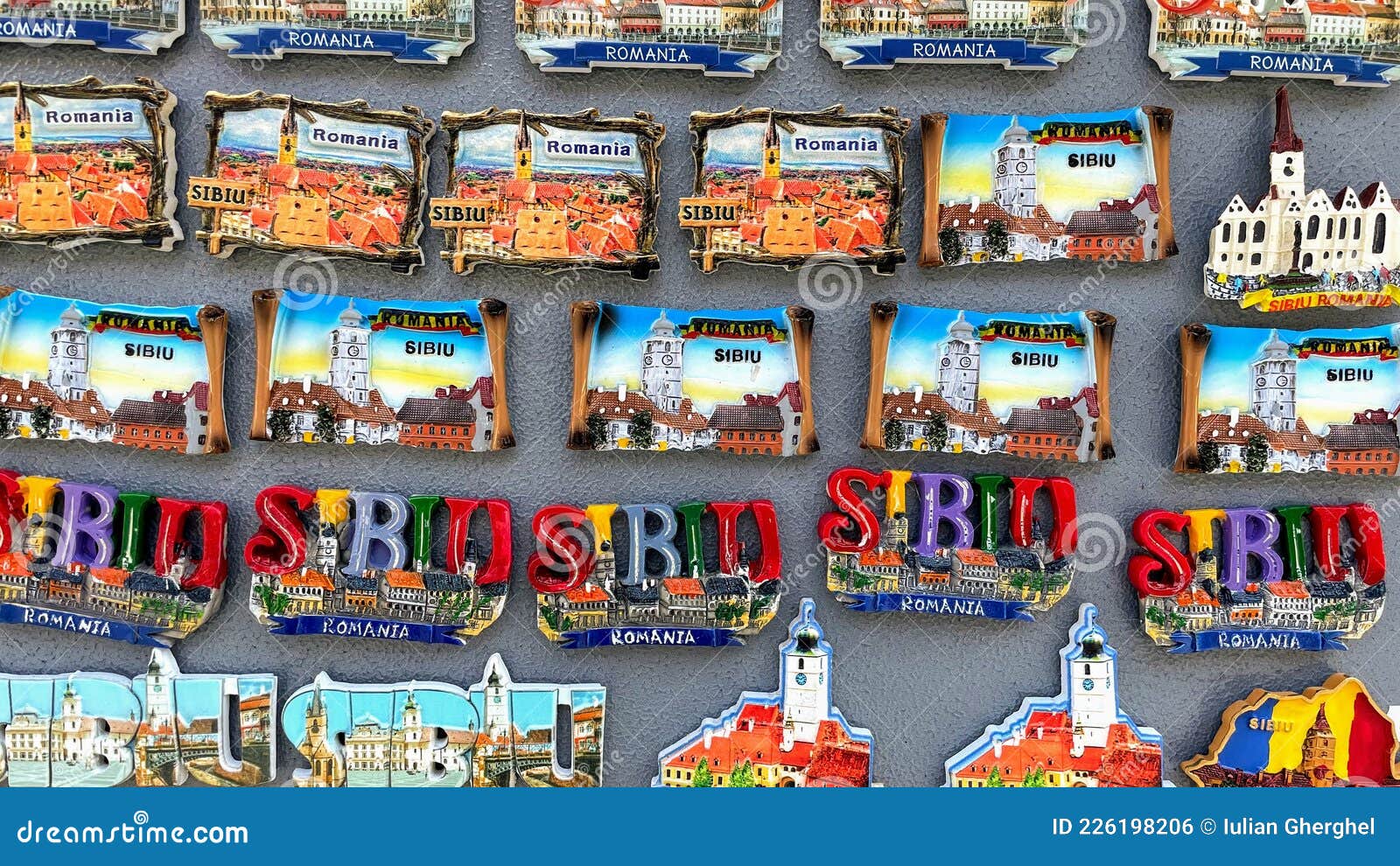 Sibiu Romania Hermannstadt Metal Magnetic Souvenir Siebenbürgen