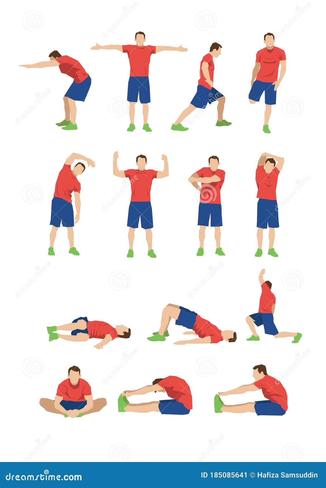 man stretching