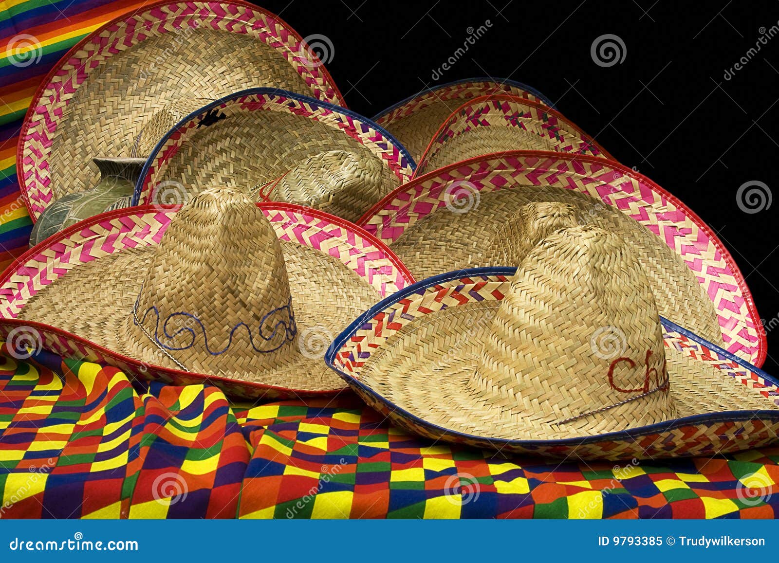Collection of Mexican Hats stock image. Image of south 9793385