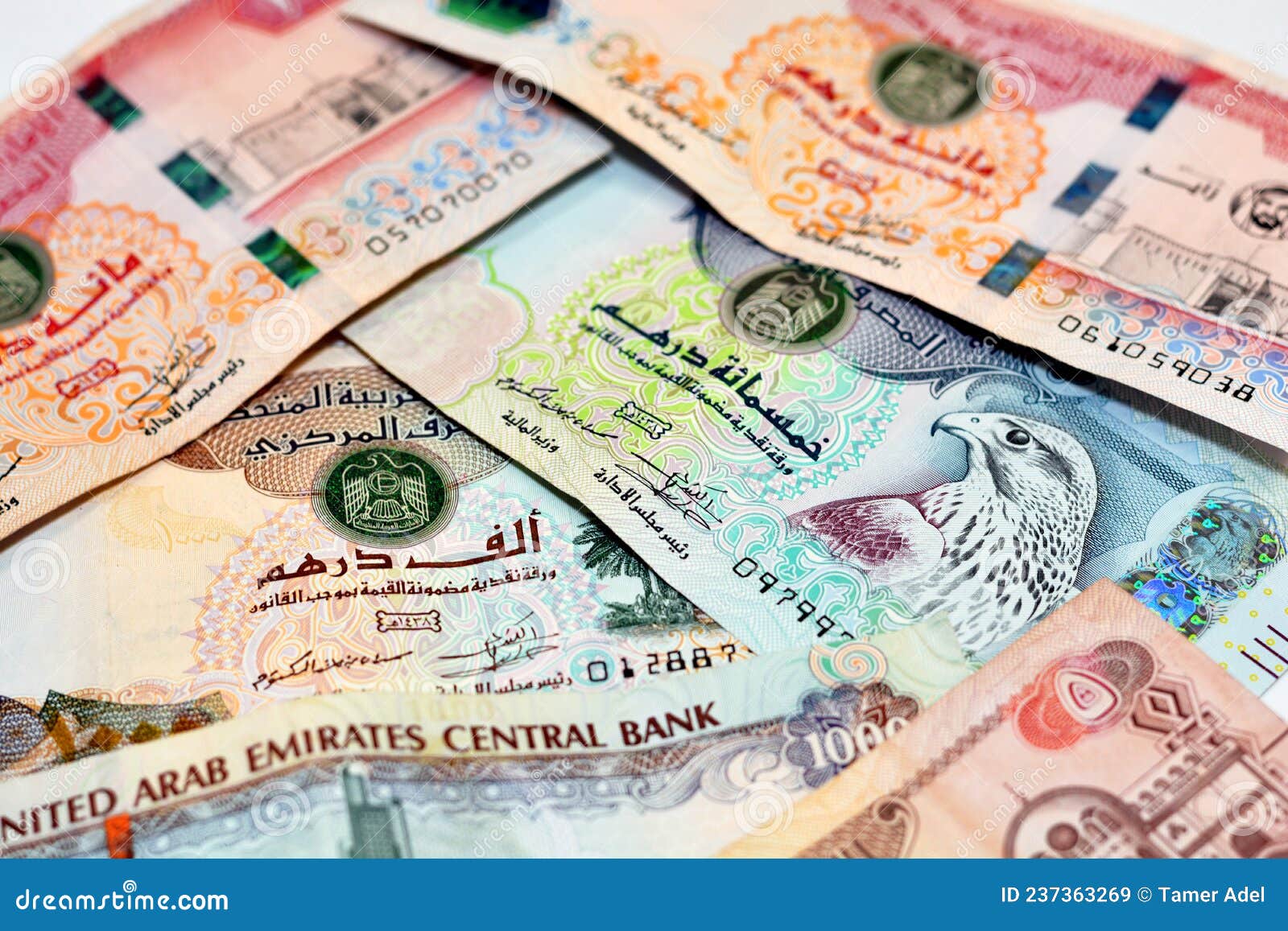 Collection Of Money Banknotes From United Arab Emirates UAE Bills collection-of-money-banknotes-from-united-arab-emirates-uae-bills