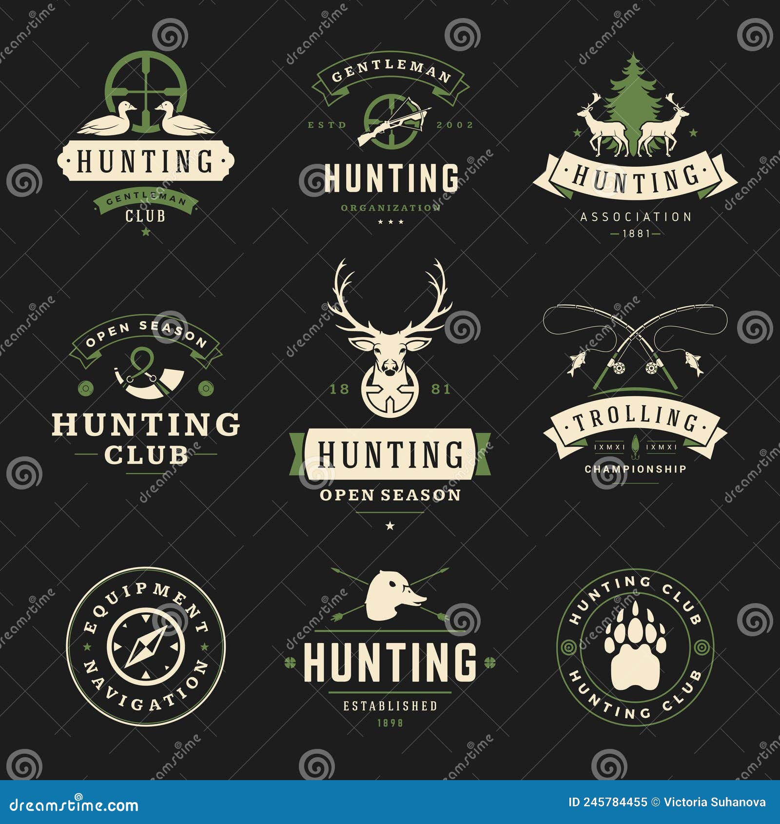 https://thumbs.dreamstime.com/z/collection-monochrome-hunting-season-society-vintage-logo-vector-illustration-place-text-set-minimalist-brutal-contoured-245784455.jpg