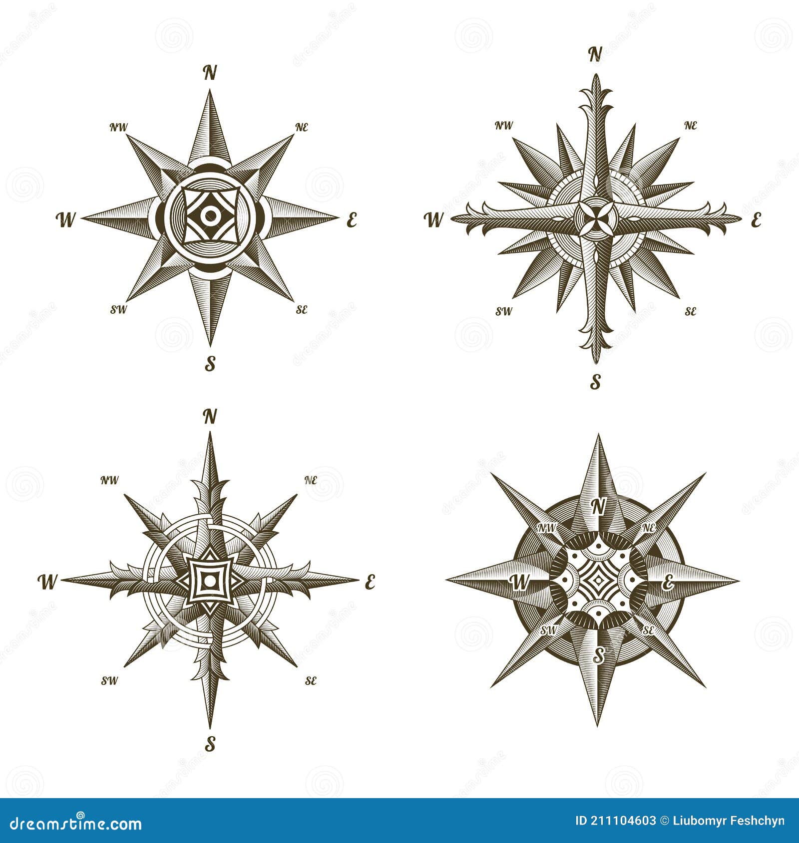 antique compass designs