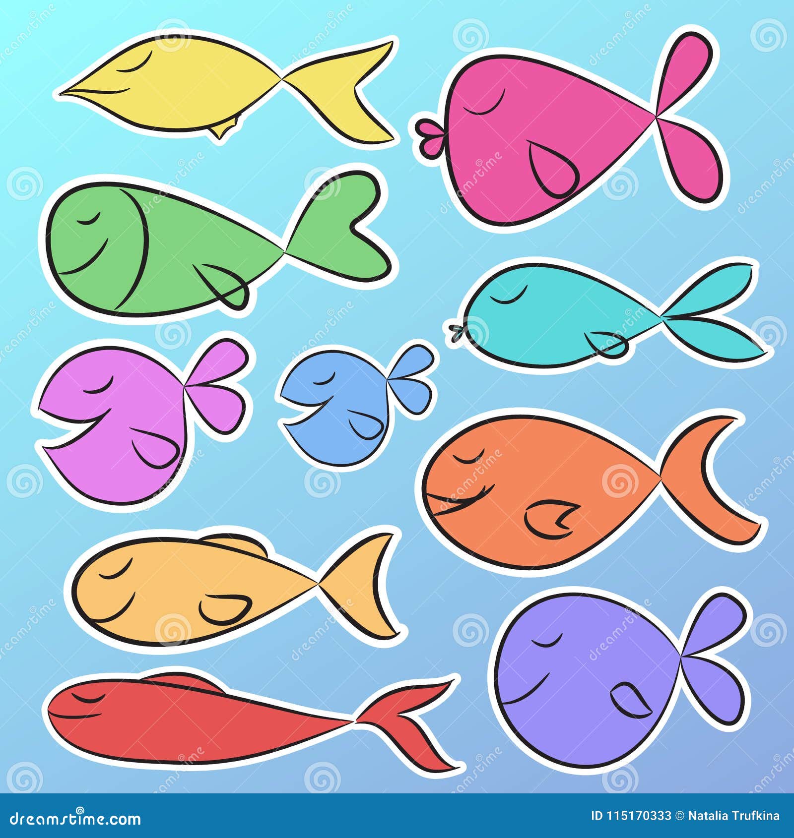 Nine Fishes Stock Illustrations – 35 Nine Fishes Stock