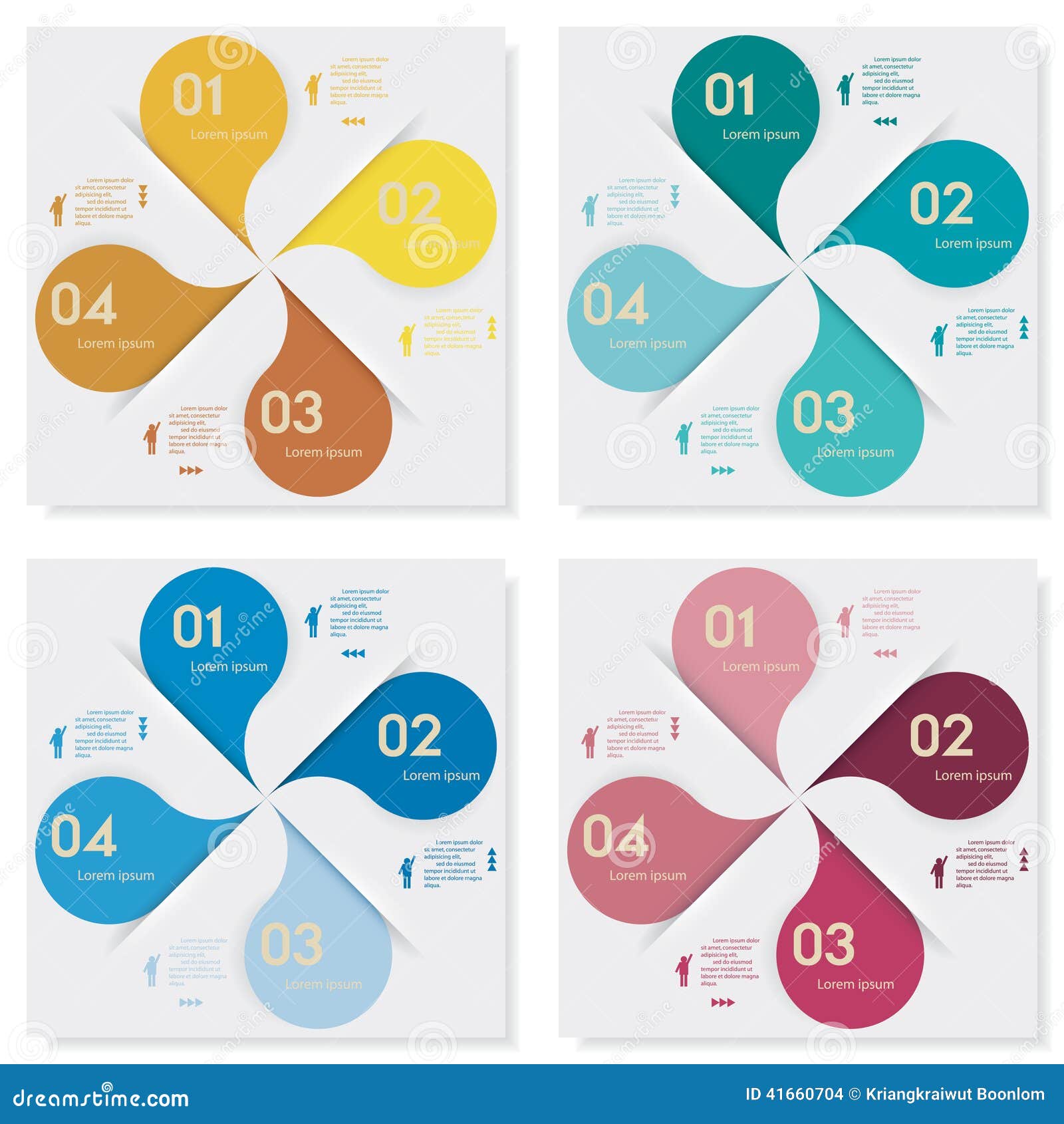 Collection of Number Banners Template Stock Vector - Illustration of