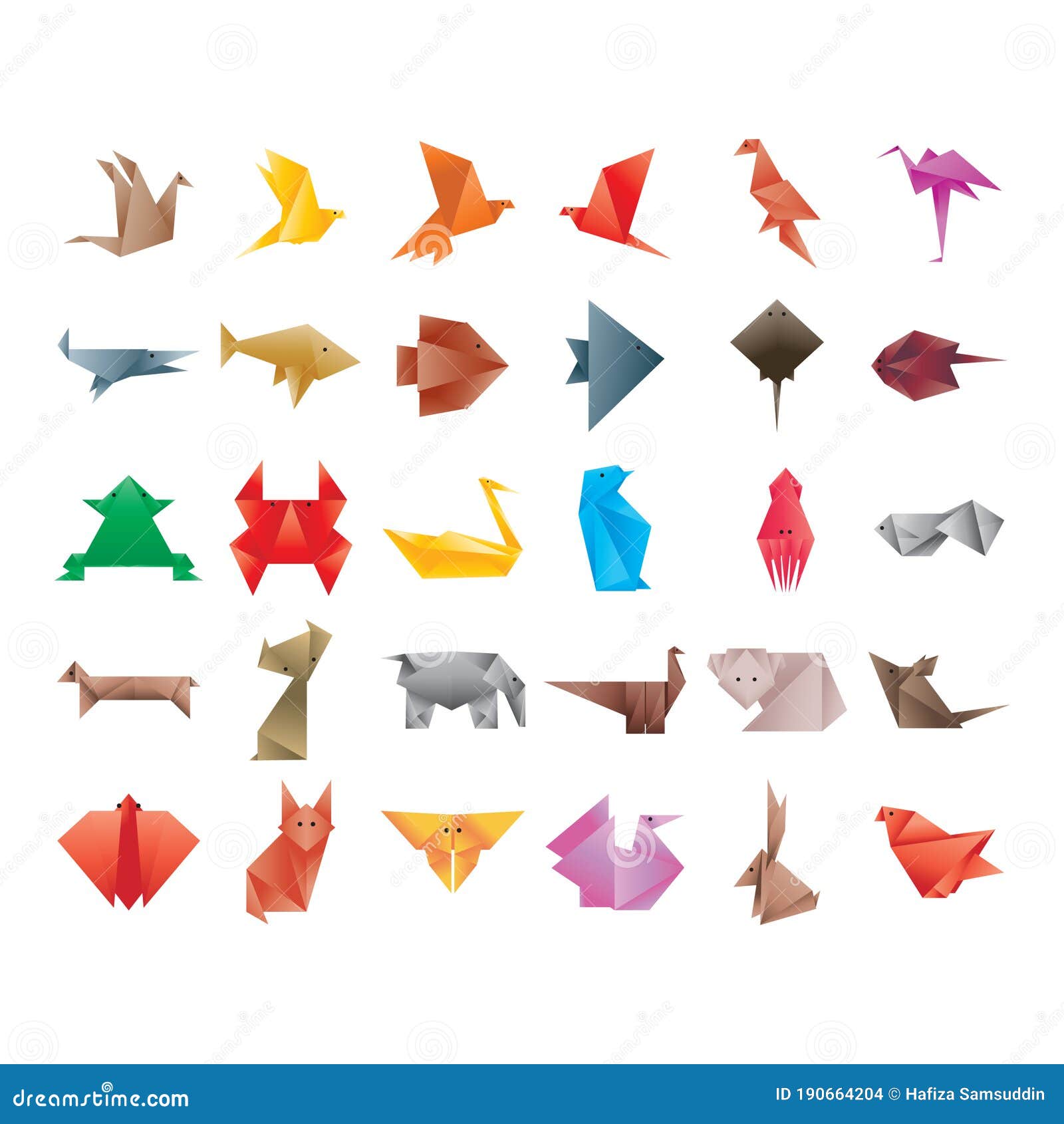 Collection of Origami Animals. Vector Illustration Decorative Design Stock Vector - Illustration of parrot, origamis: 190664204 Collection of Origami Animals. Vector Illustration Decorative Design Stock Vector - Illustration of parrot, origamis: 190664204