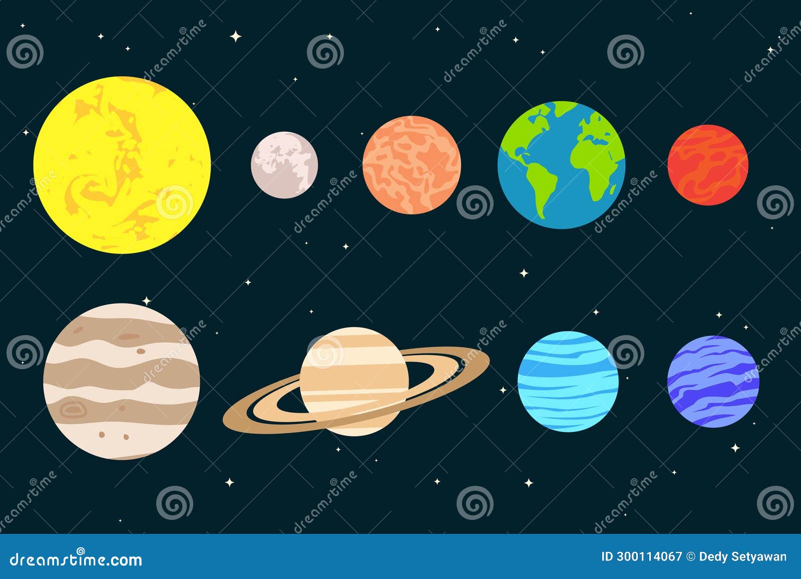 Solar System Collection Stock Vector Illustration of neptune
