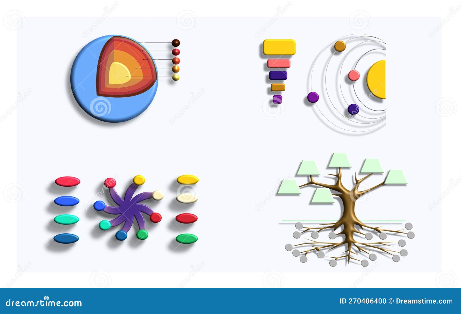 Collection of Outline Schemes Using Figures from Nature. Visual ...
