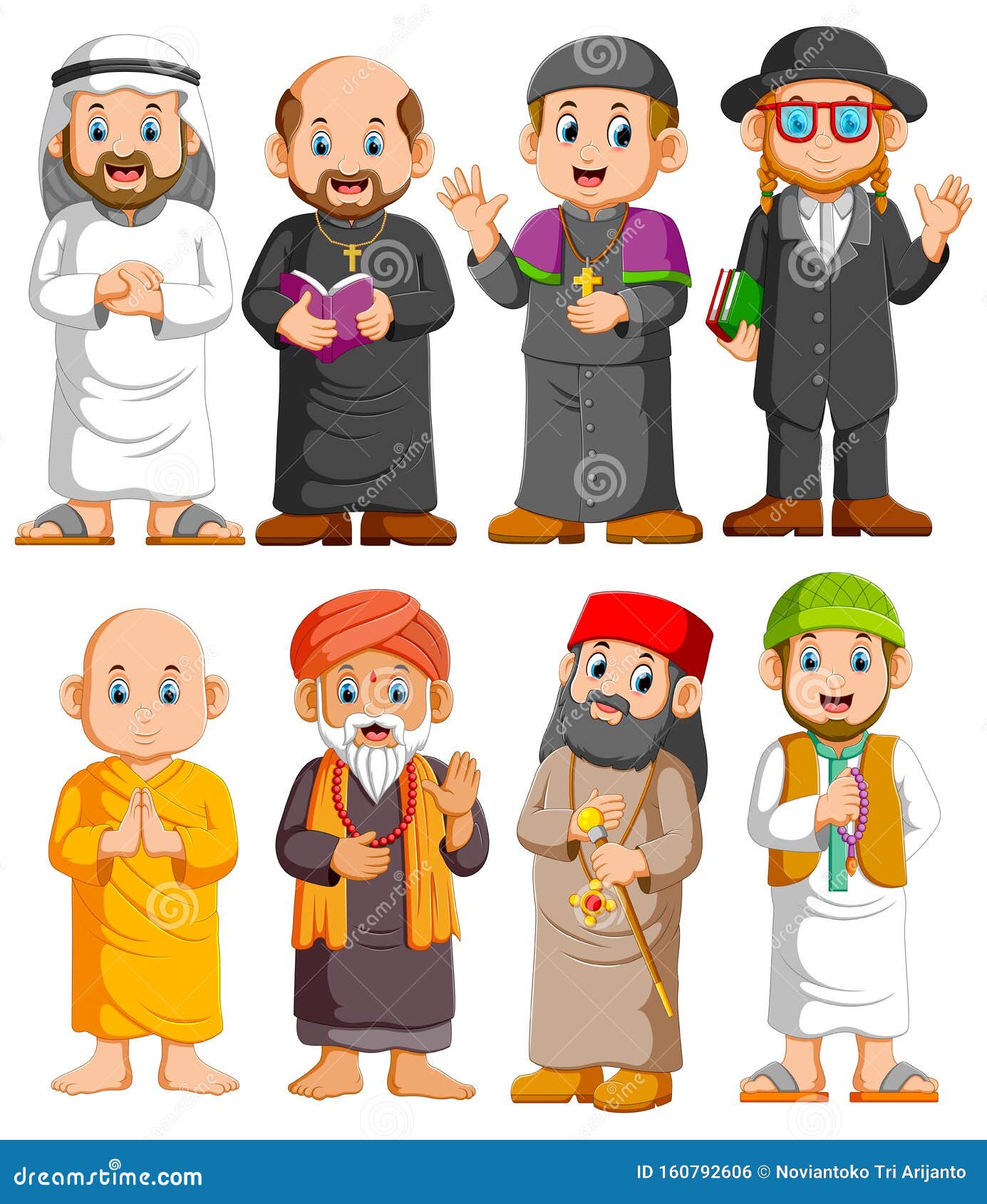 Different Religions People Together Clipart