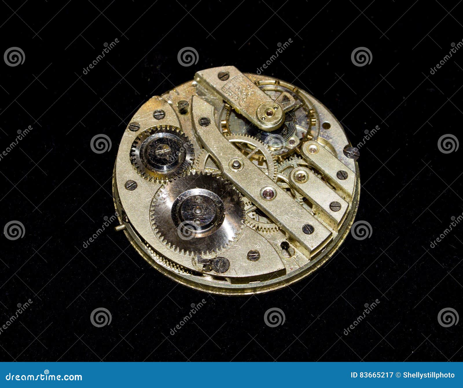 Collection of Pocket Watch Faces and Pieces Stock Image Image of