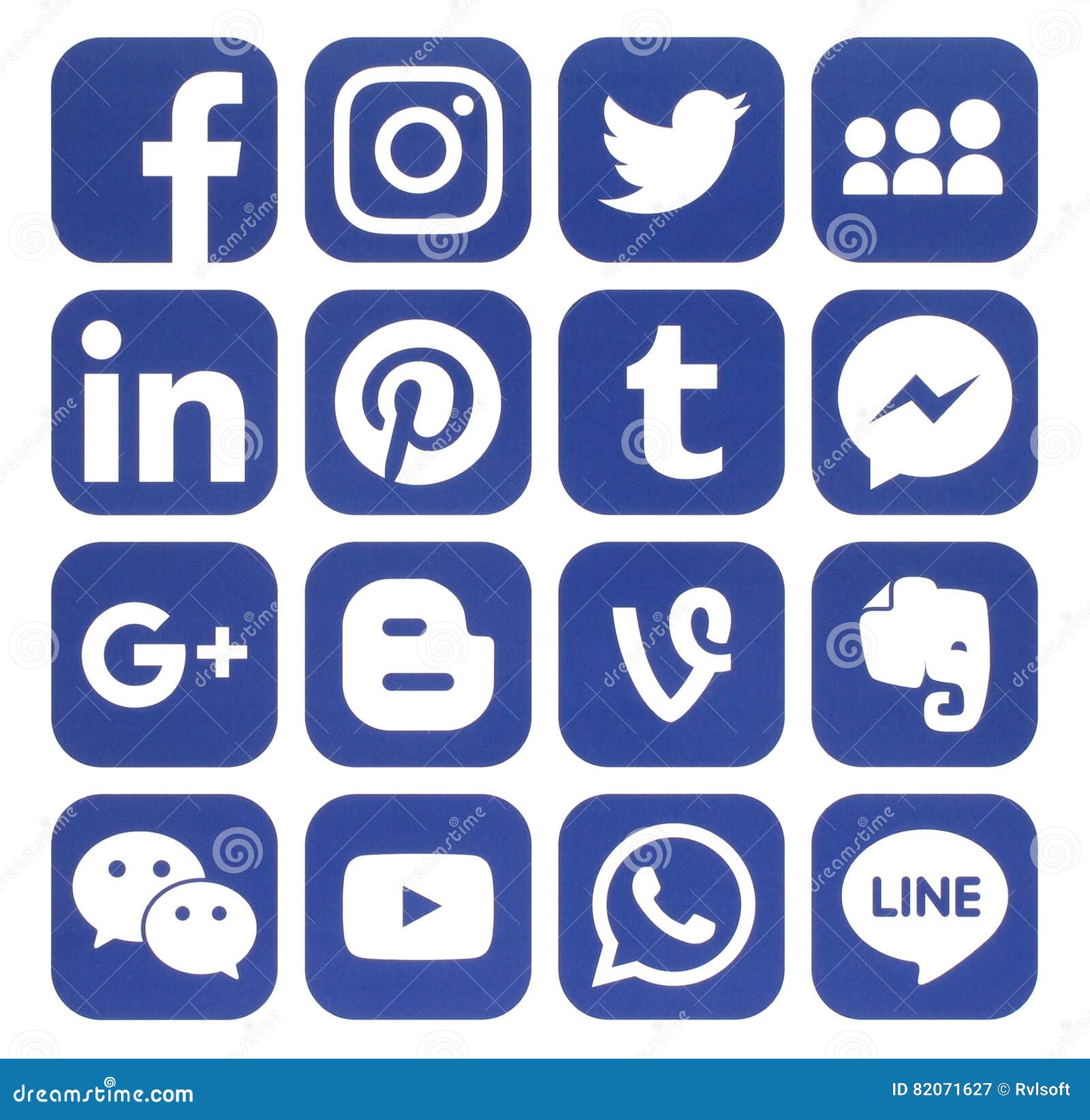 Blue Social Media Icons Stock Illustrations 15 635 Blue Social Media Icons Stock Illustrations Vectors Clipart Dreamstime