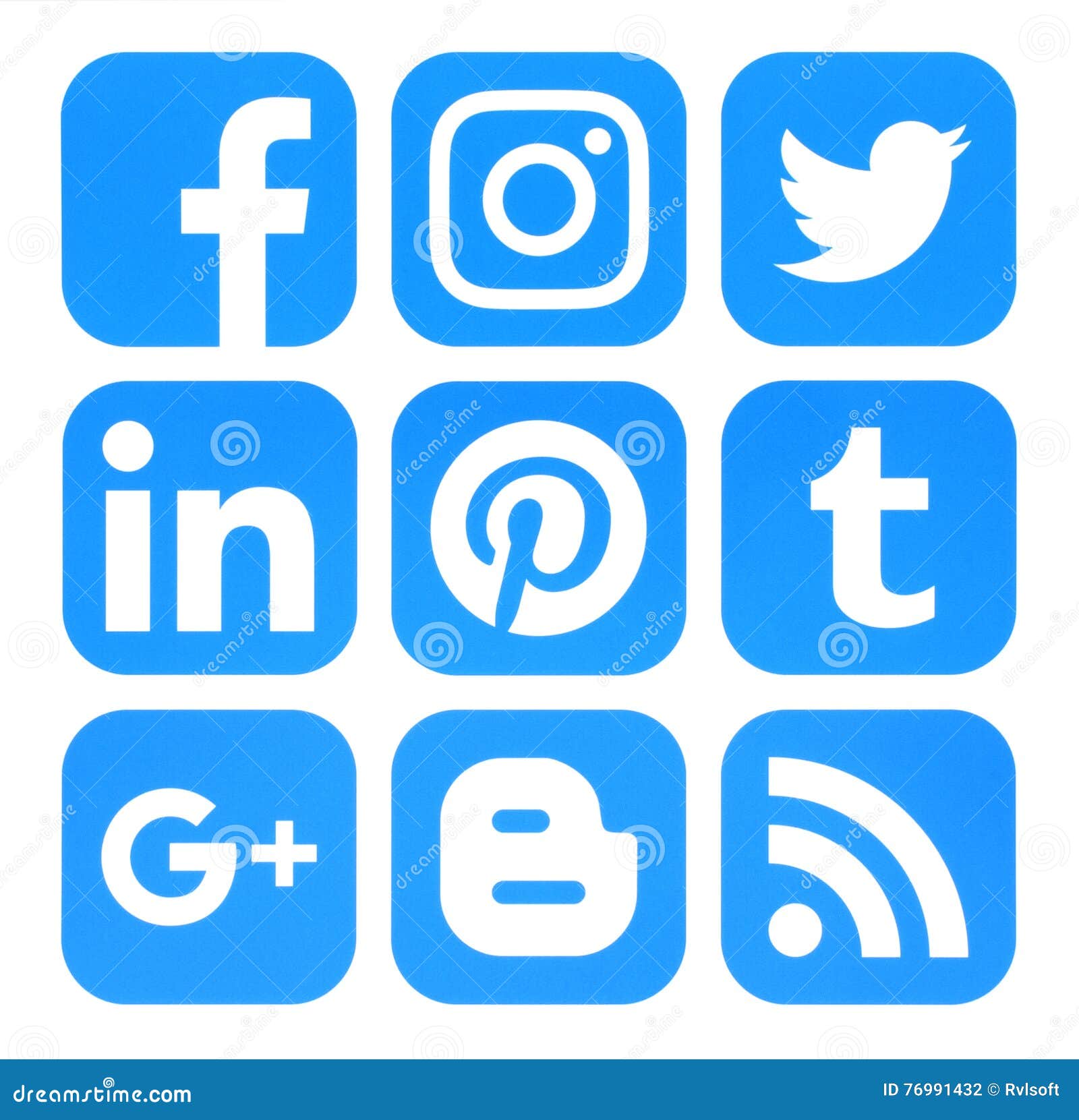 Blue Social Media Icons Stock Illustrations 15 635 Blue Social Media Icons Stock Illustrations Vectors Clipart Dreamstime