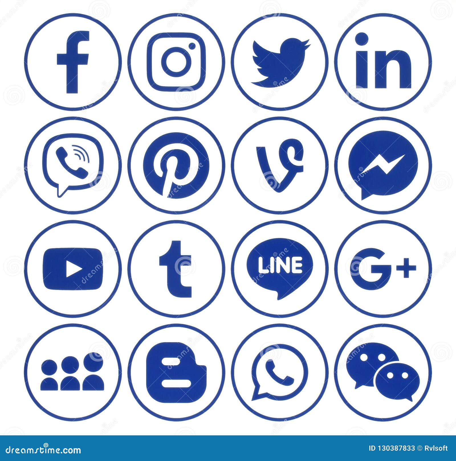 Blue Social Media Icons Stock Illustrations 15 635 Blue Social Media Icons Stock Illustrations Vectors Clipart Dreamstime