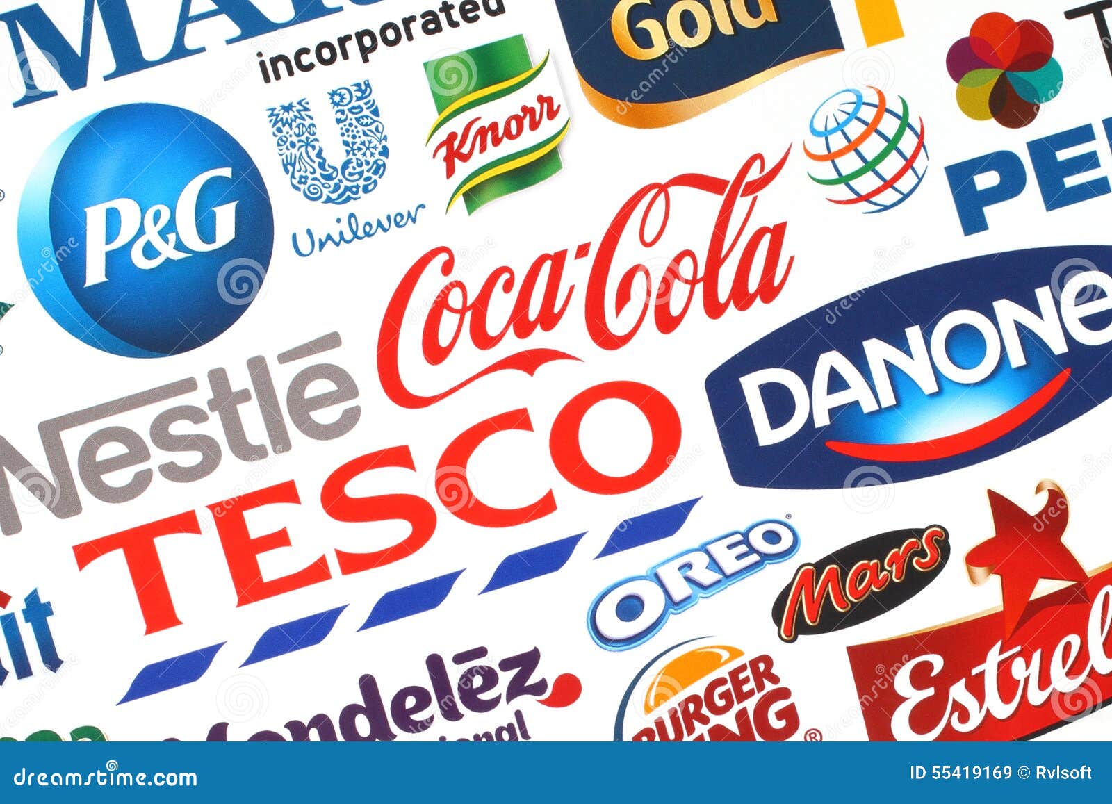 Collection Of Popular Food Logos Companies Printed On Paper Editorial Stock Image Image Of Chups Beverage