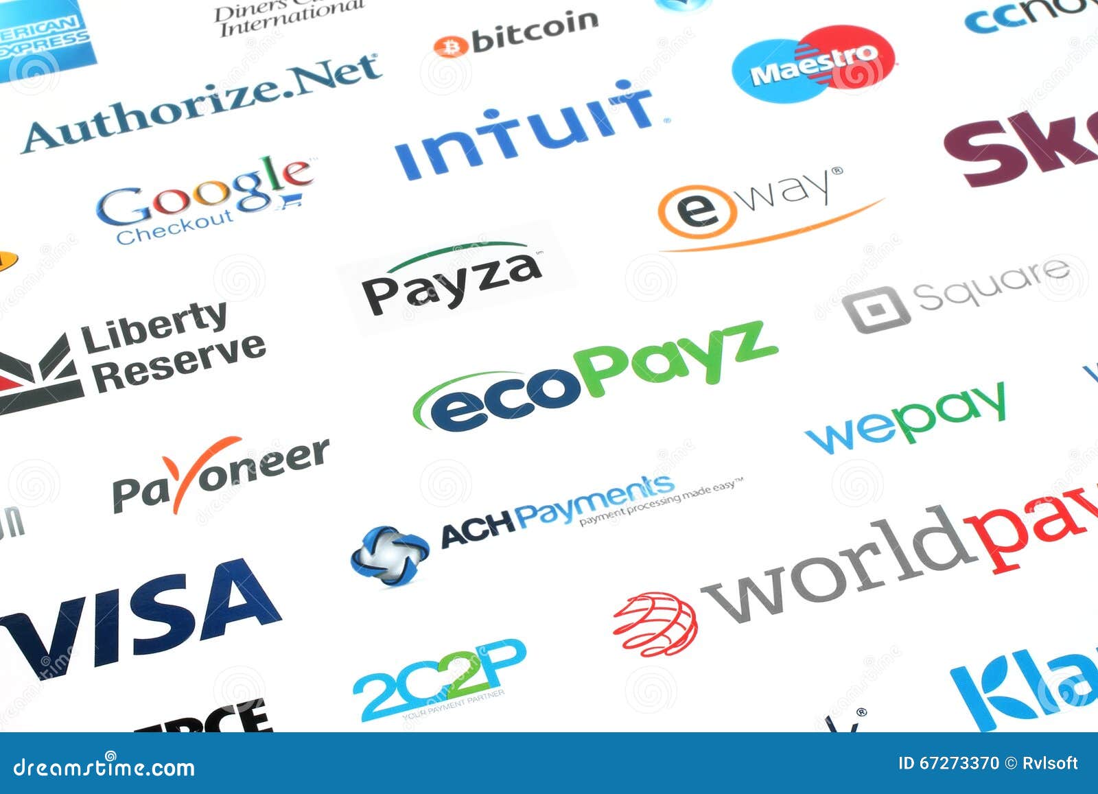 Collection Of Popular Payment System Logos Editorial Image ...