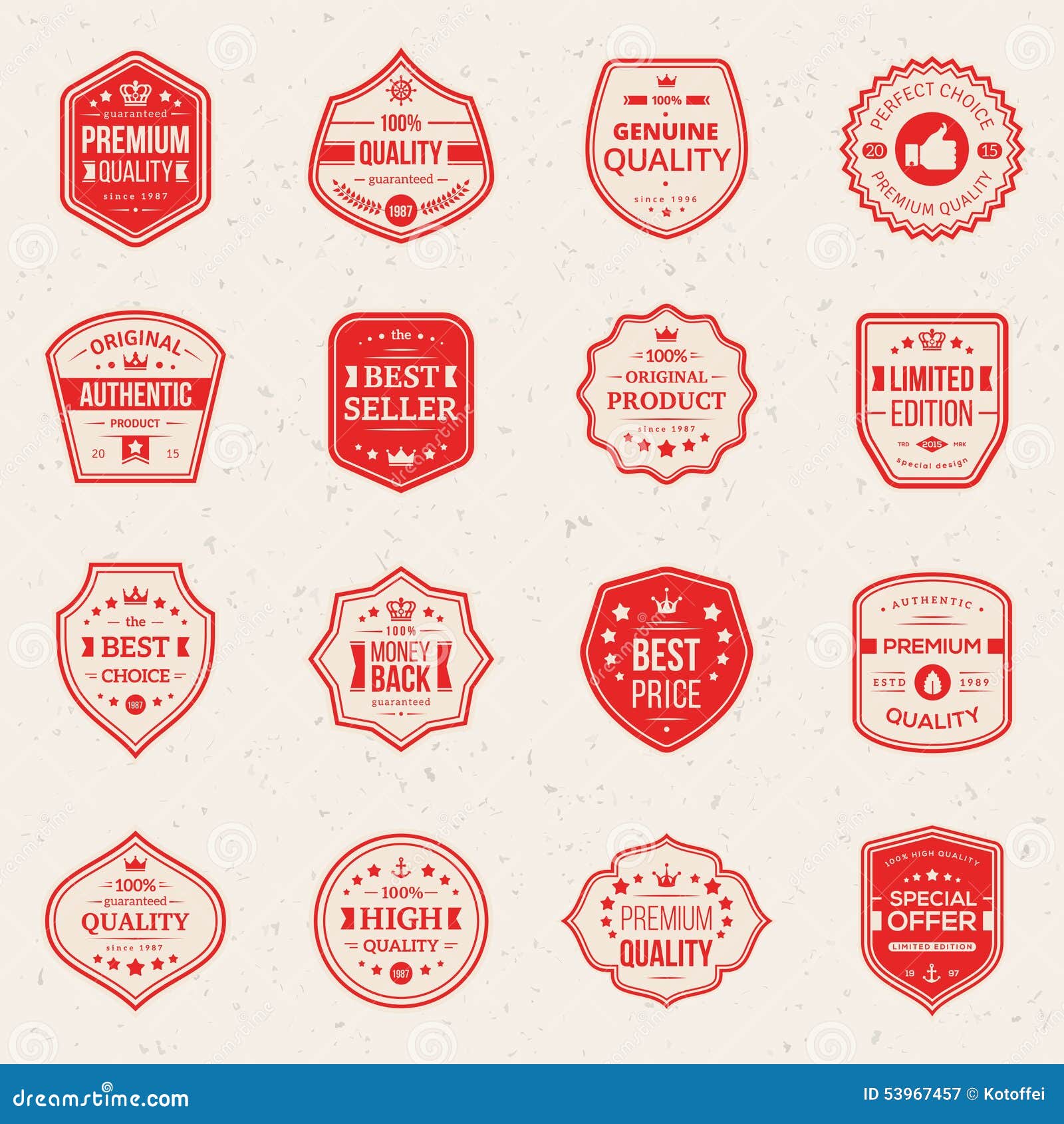 Collection Of Premium And High Quality Labels Stock Vector - Illustration of cute, antique: 53967457