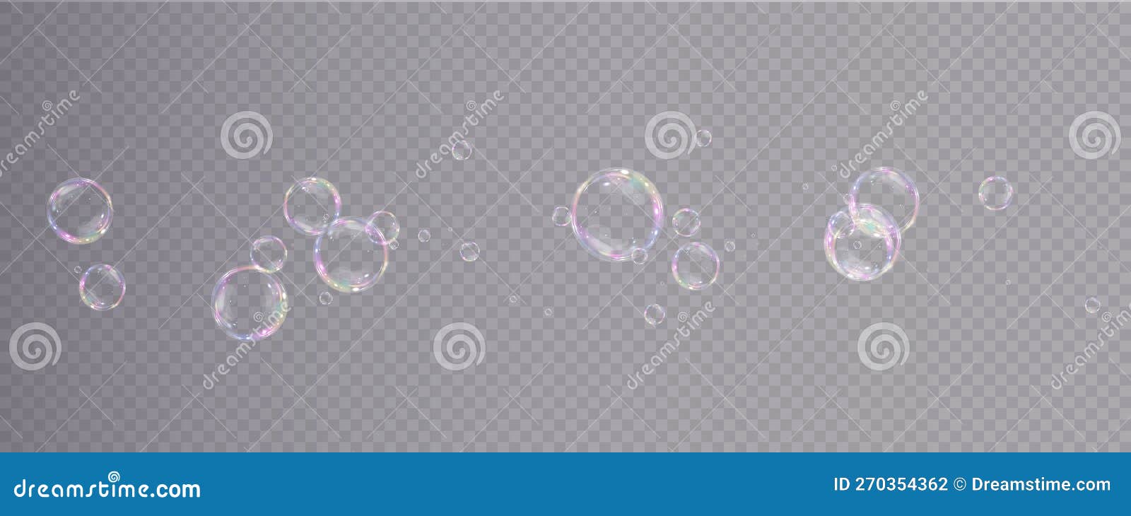 Bubble PNG. Set of realistic soap bubbles. Bubbles are located on