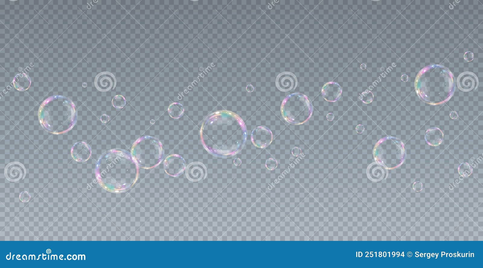 Bubble PNG. Set of realistic soap bubbles. Bubbles are located on