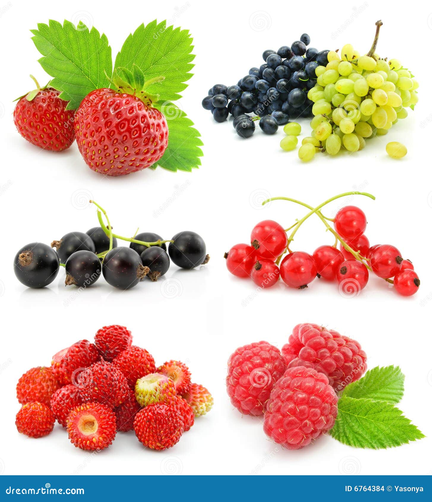 collection of ripe berry fruits 