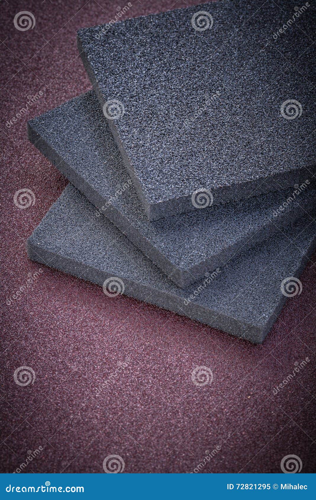 Collection of Sanding Sponges on Emery Paper Abrasive Tools Stock Image