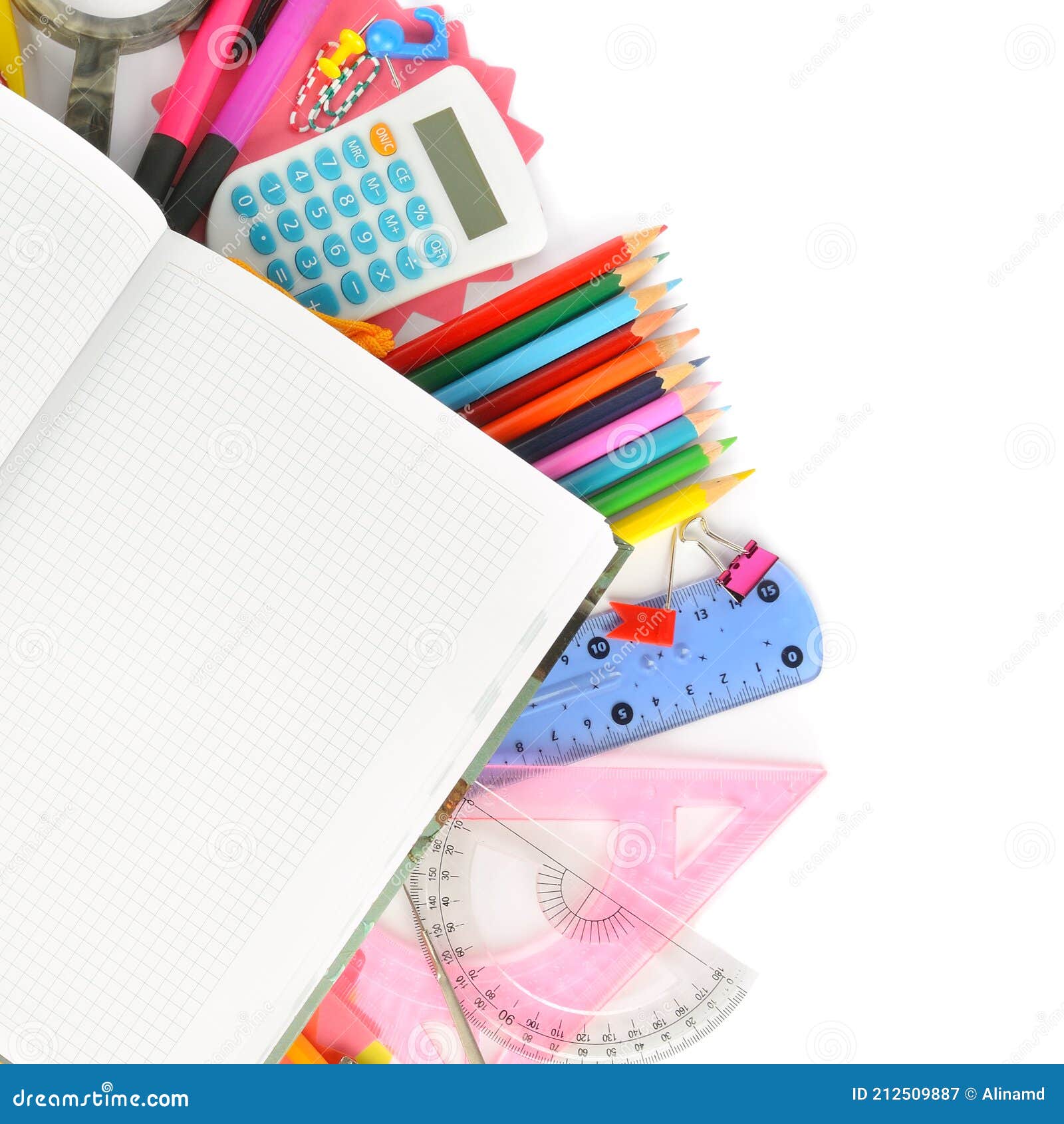 Drafting Supplies White Background Stock Photo 1178198098