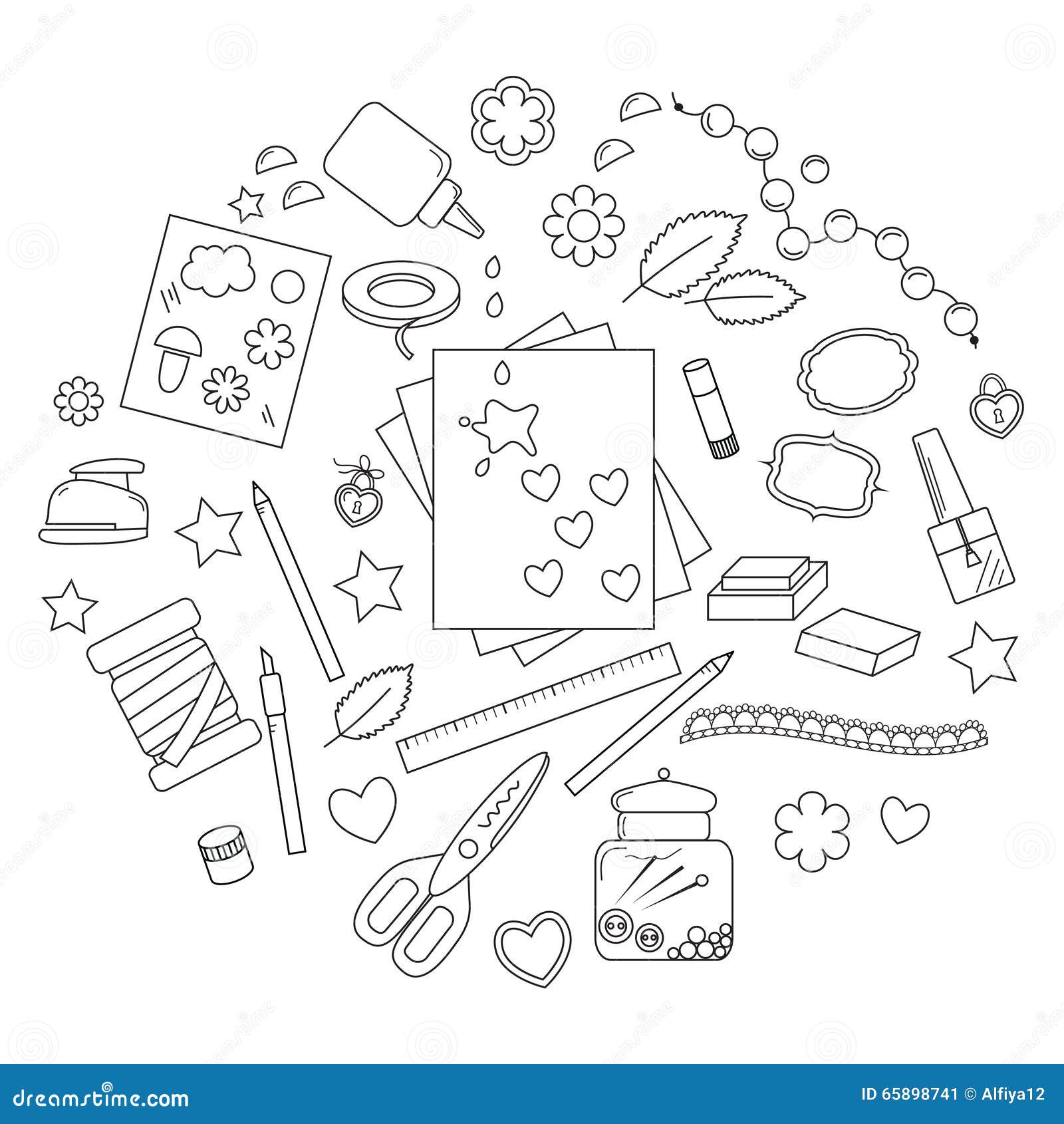 Scrapbooking Supplies Stock Illustrations – 1,205 Scrapbooking Supplies  Stock Illustrations, Vectors & Clipart - Dreamstime