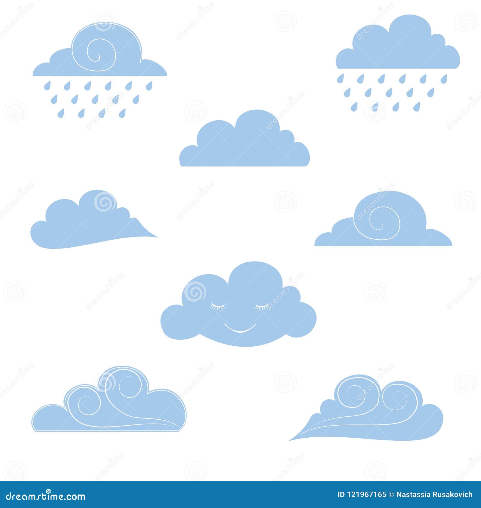collection, set of  clouds, part 3