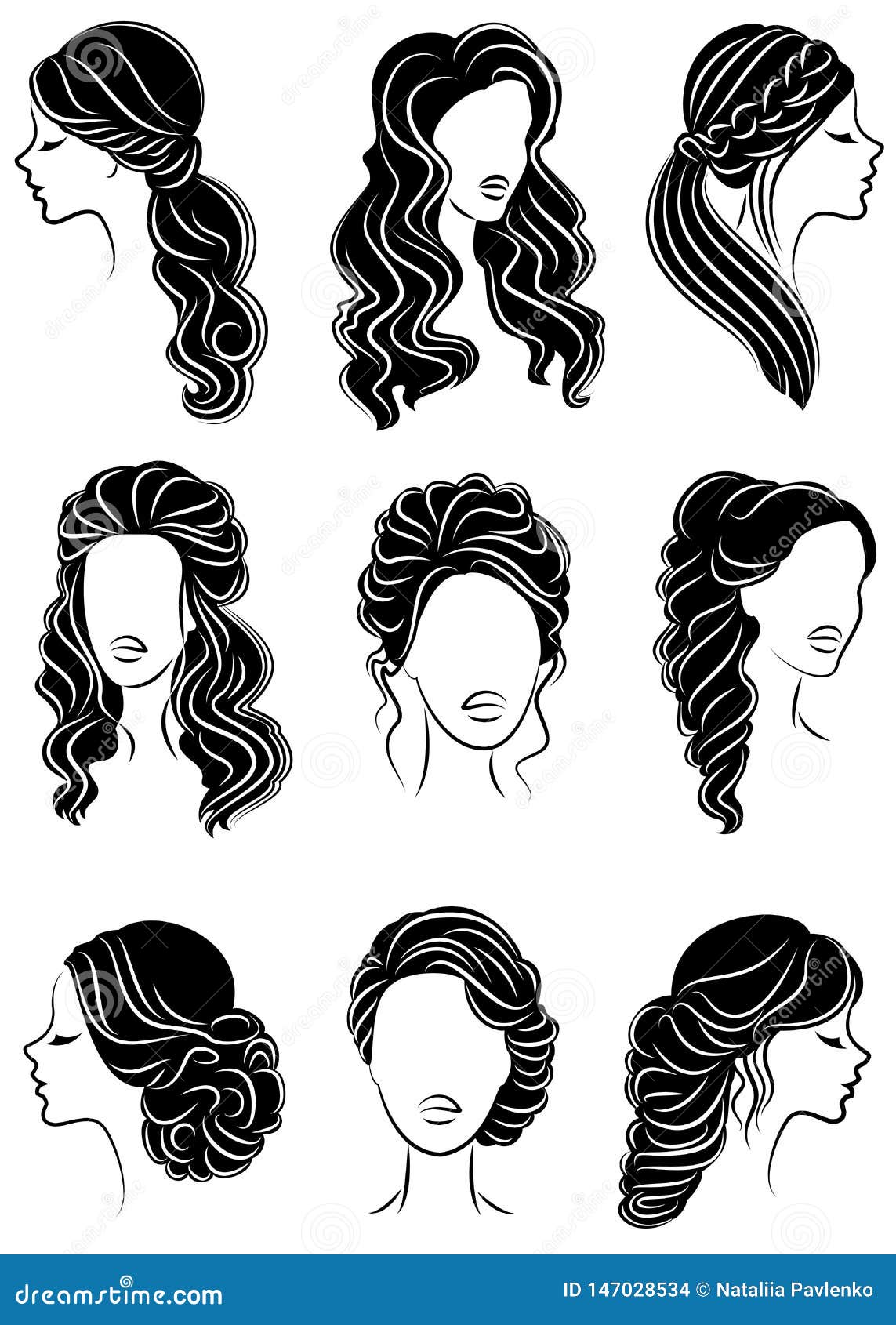Collection Silhouette Profile Of A Cute Lady S Head The