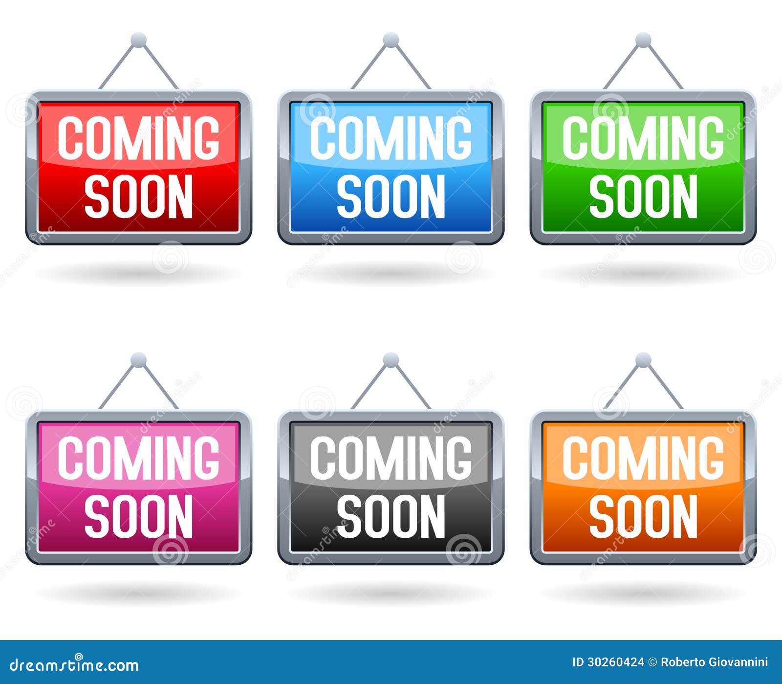 coming soon web buttons