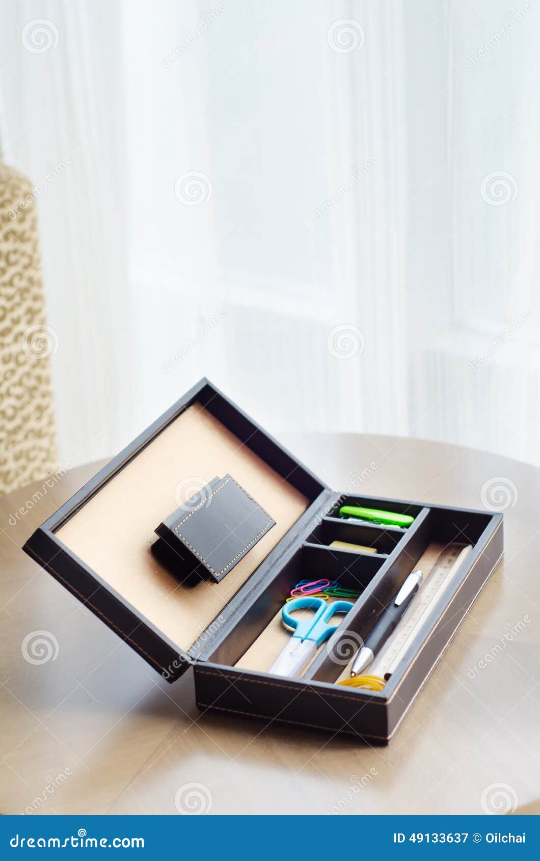 Collection of stationery stock image. Image of measure 49133637