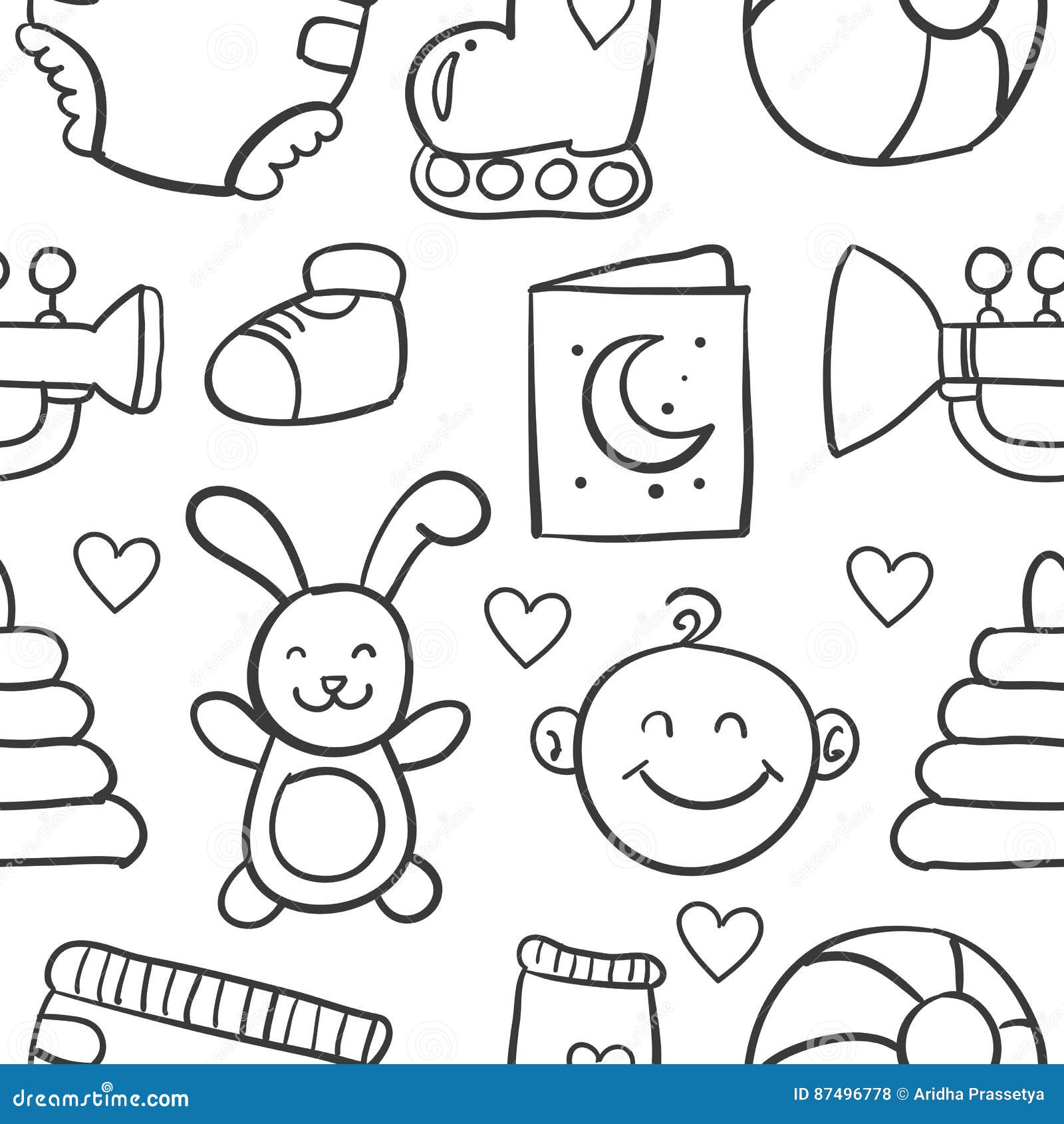 Collection Stock of Baby Element Doodles Stock Vector - Illustration of ...