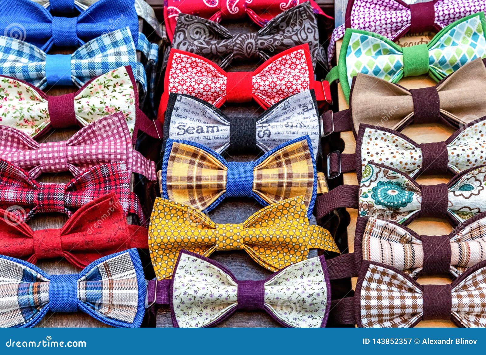 Collection of Textile Garments Bow Ties Stock Image Image of necktie